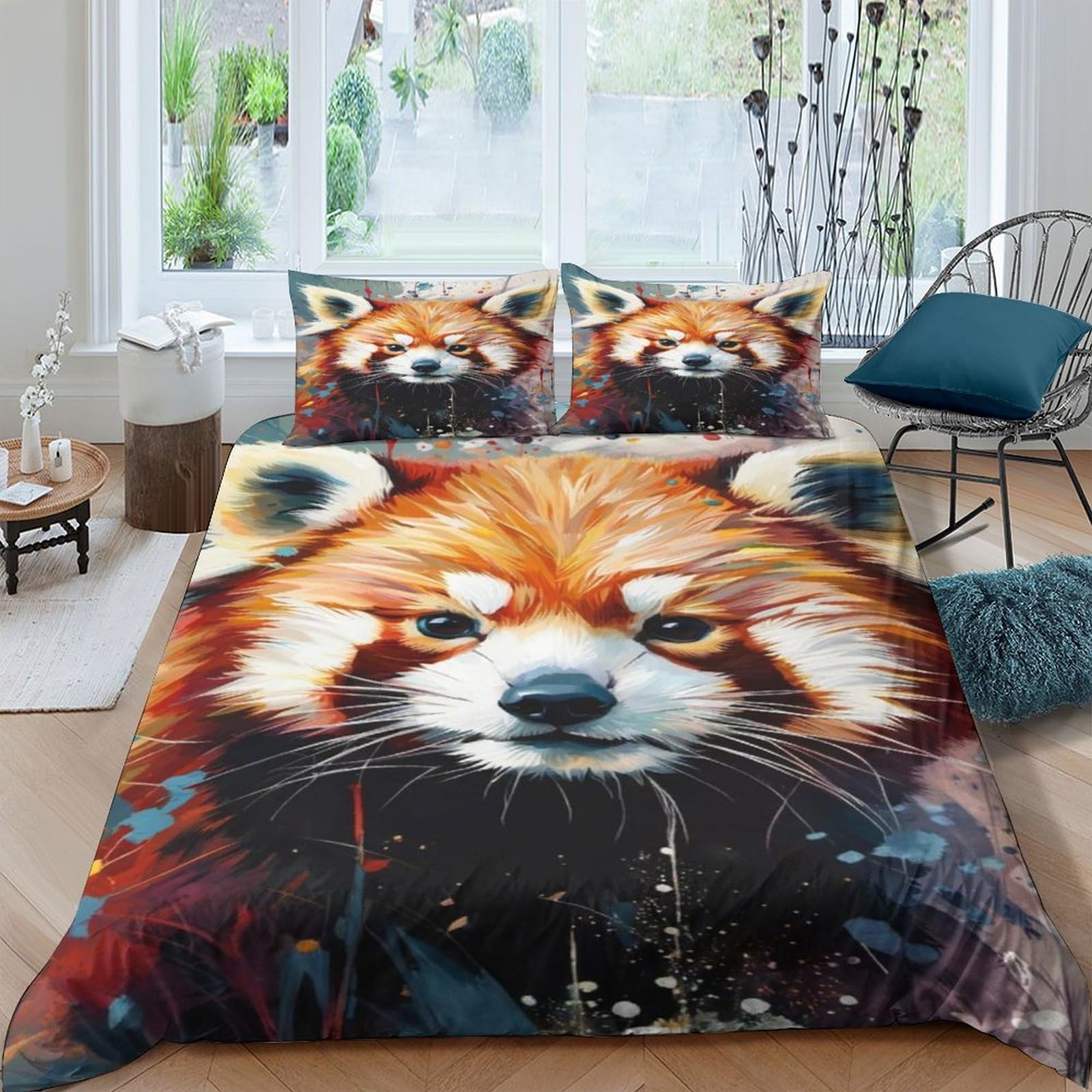 Housse de couette impression 3D microfibre de qualité supérieure motif cute wildlife