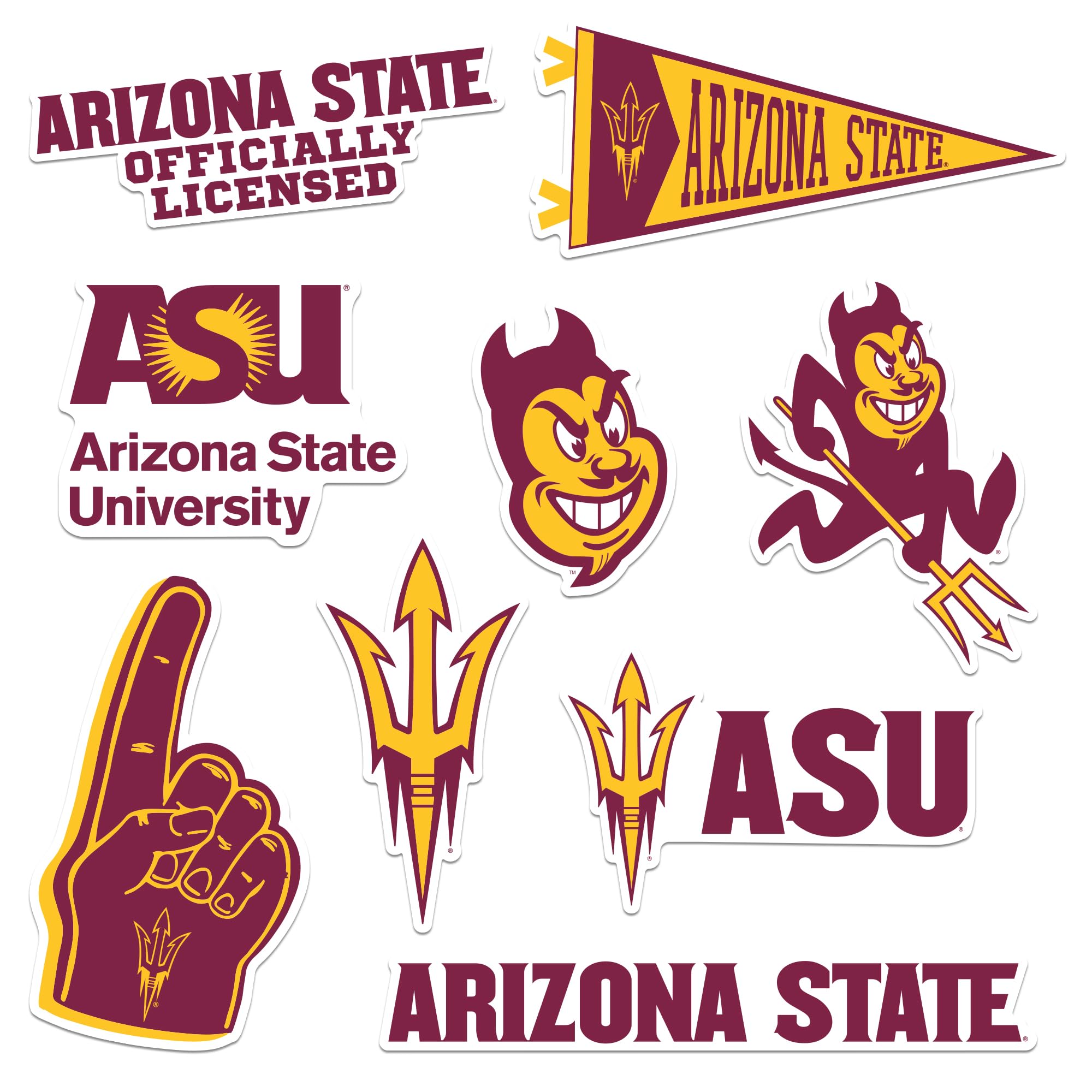 Arizona State University Premium Set 2 50 Vinyl Stickers Waterproof Die-Cut