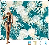 Vista 141 de Beach Blanket Oversized Extra Large 78" X 81",Waterproof Sandproof Beach Blanket 1-7 Adults Lightweight Durable for Travel Camping Hiking Picnic