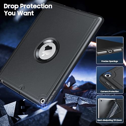 Miniatura 3 de Moko Funda para iPad de 9 generación 2021  iPad de 8 generación 2020  iPad de 7 generación 2019 con soporte para bolígrafo, funda para iPad 10.2 con