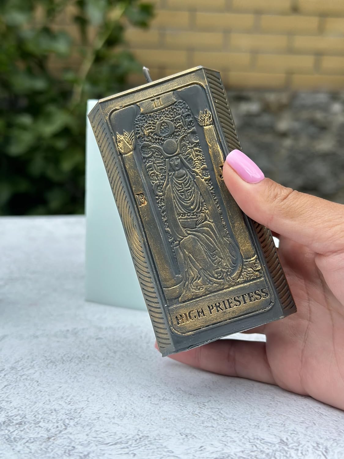 High Priestess Silicone candle mold Handmade Tarot card mold Manifestation candle molds Spiritual moulds Moon phases candle mold triple moon