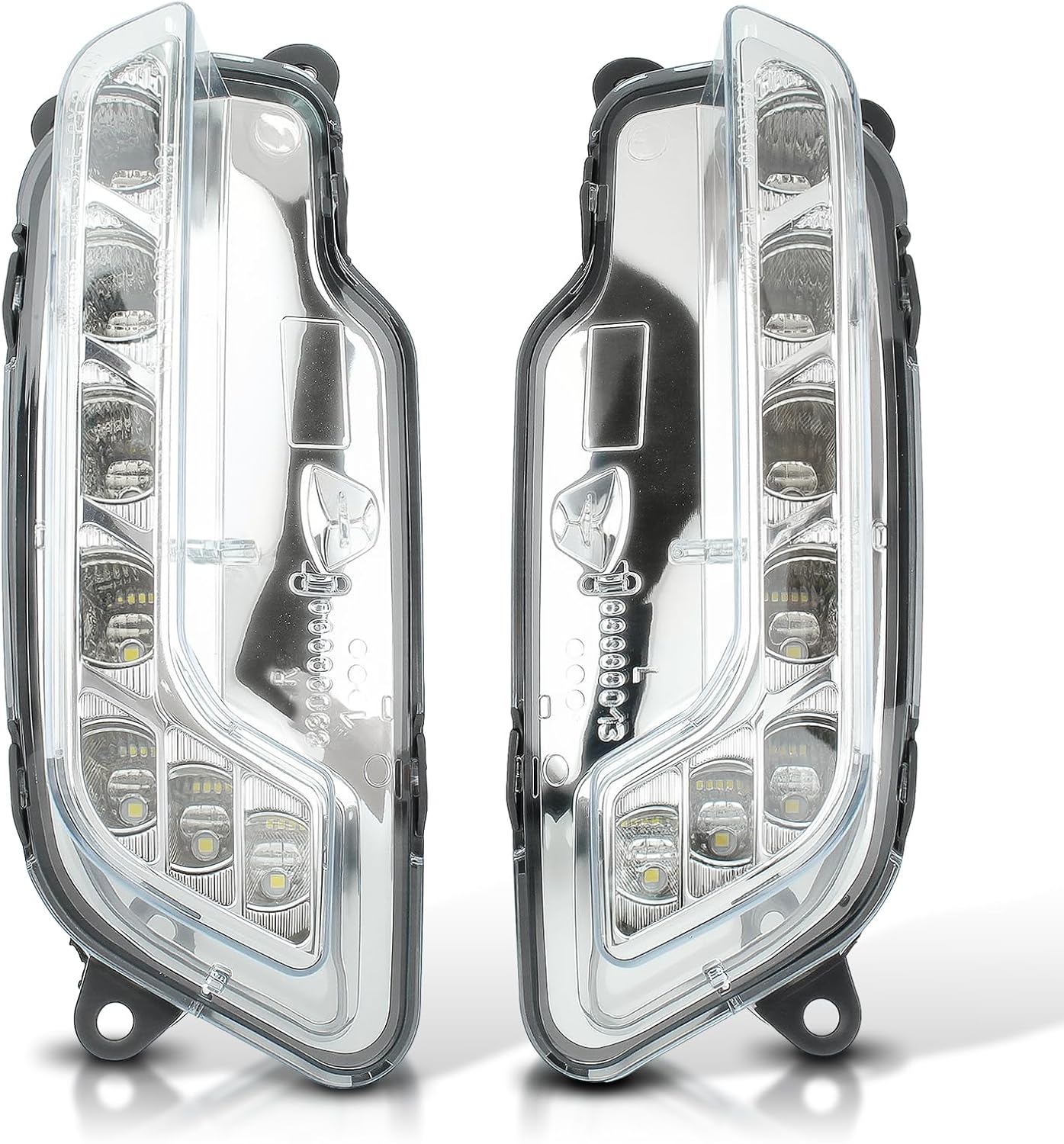 AUTOKAY LED DRL Fog Lights Driving Lamps Fits for Mercedes Benz E350 E550 E26 AMG 2010-2016