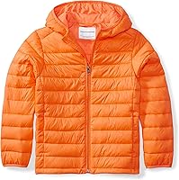 Vista 13 de Yaxa Essentials Chaqueta acolchada con capucha ligera y resistente al agua para niños y niños pequeños, con aislamiento