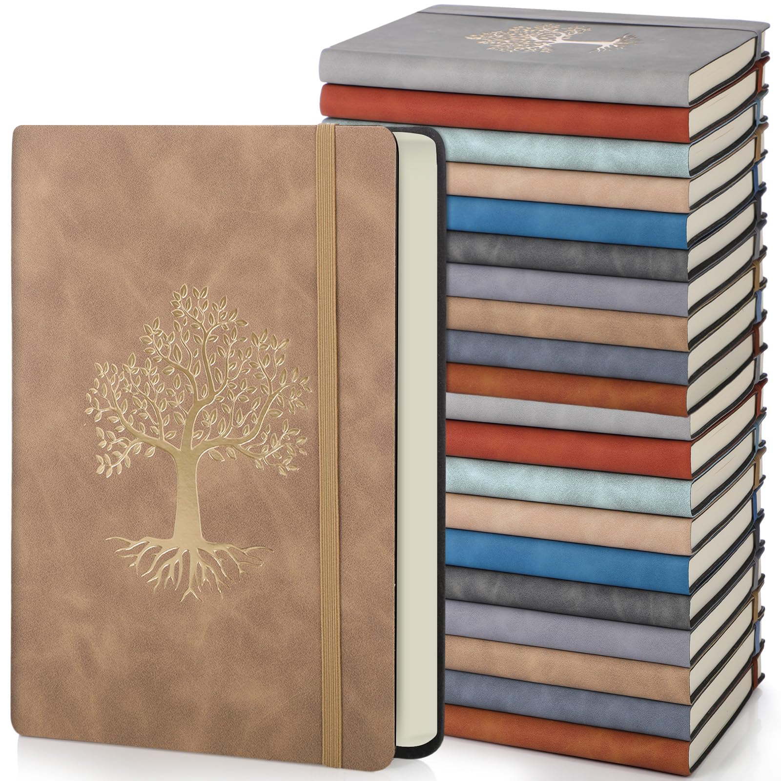 Dispowreath Notizbücher, Hardcover, A5, liniert, Retro, 20 Stück