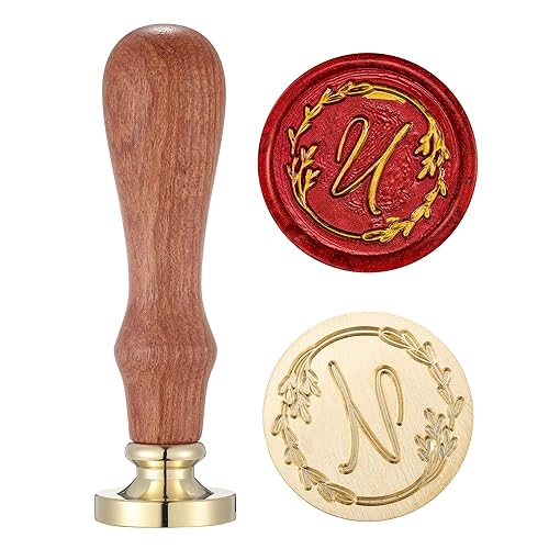 Miniatura 103 de Yoption Kit de sellos de cera con iniciales del alfabeto de 26 letras A-Z, sello de cera de sellado de letras vintage manuscritas a mano con 2 asas