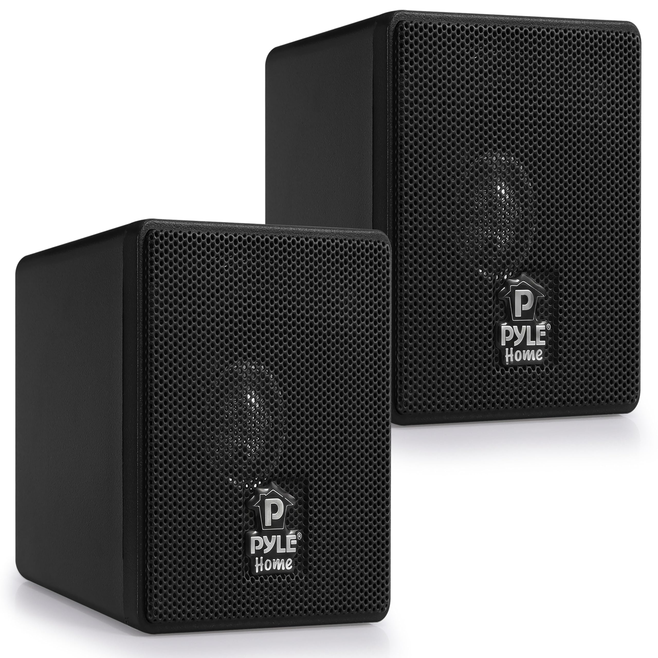 Pyle Altavoces satelite, Mini Cube, Estanteria, Pequeños, Pasivos, Estereo, Cine en casa