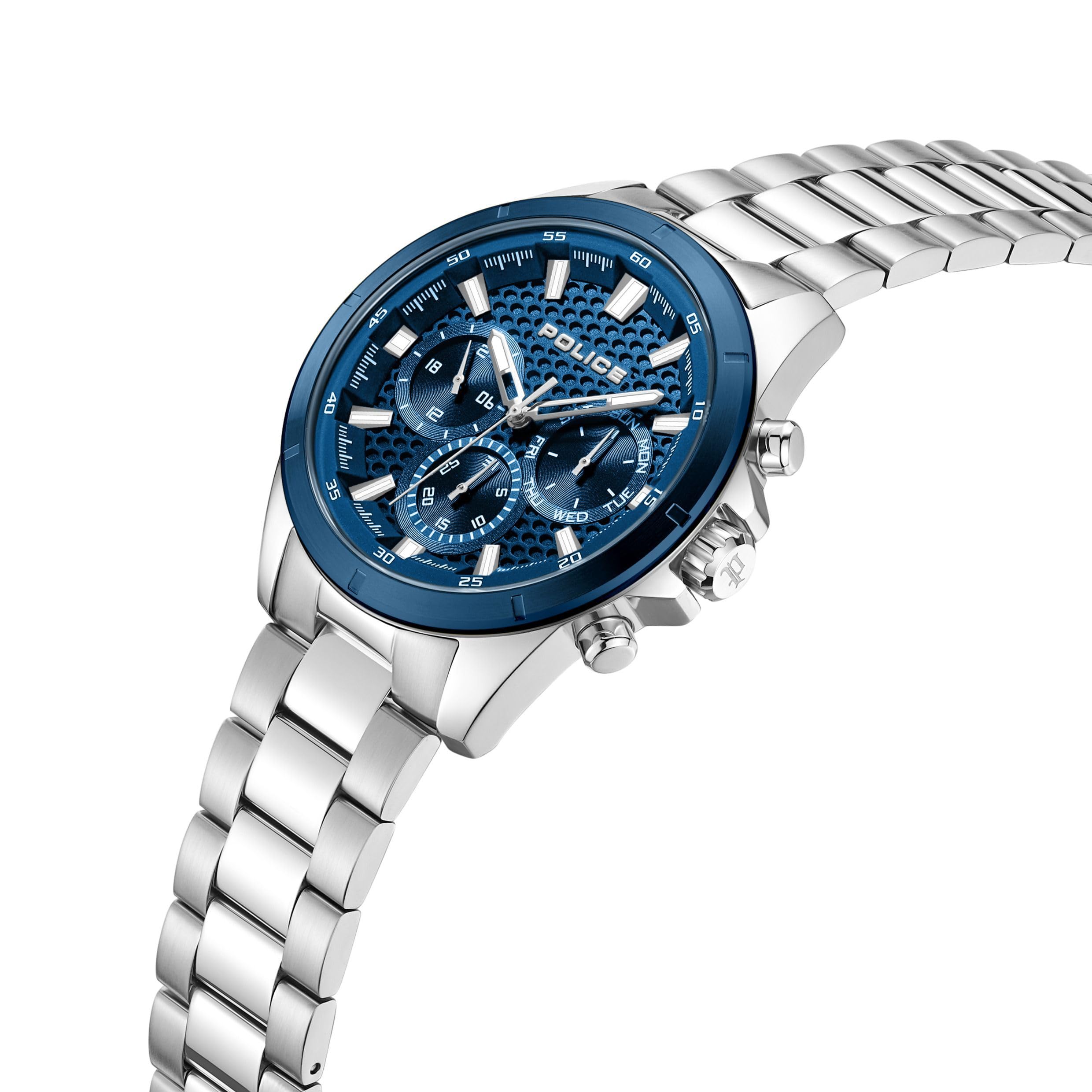 Police - Montre Fonction Motion - Quartz Mouvement de Montre - Largeur du boîtier: 45 mm - Acier Inoxydable - 5 ATM