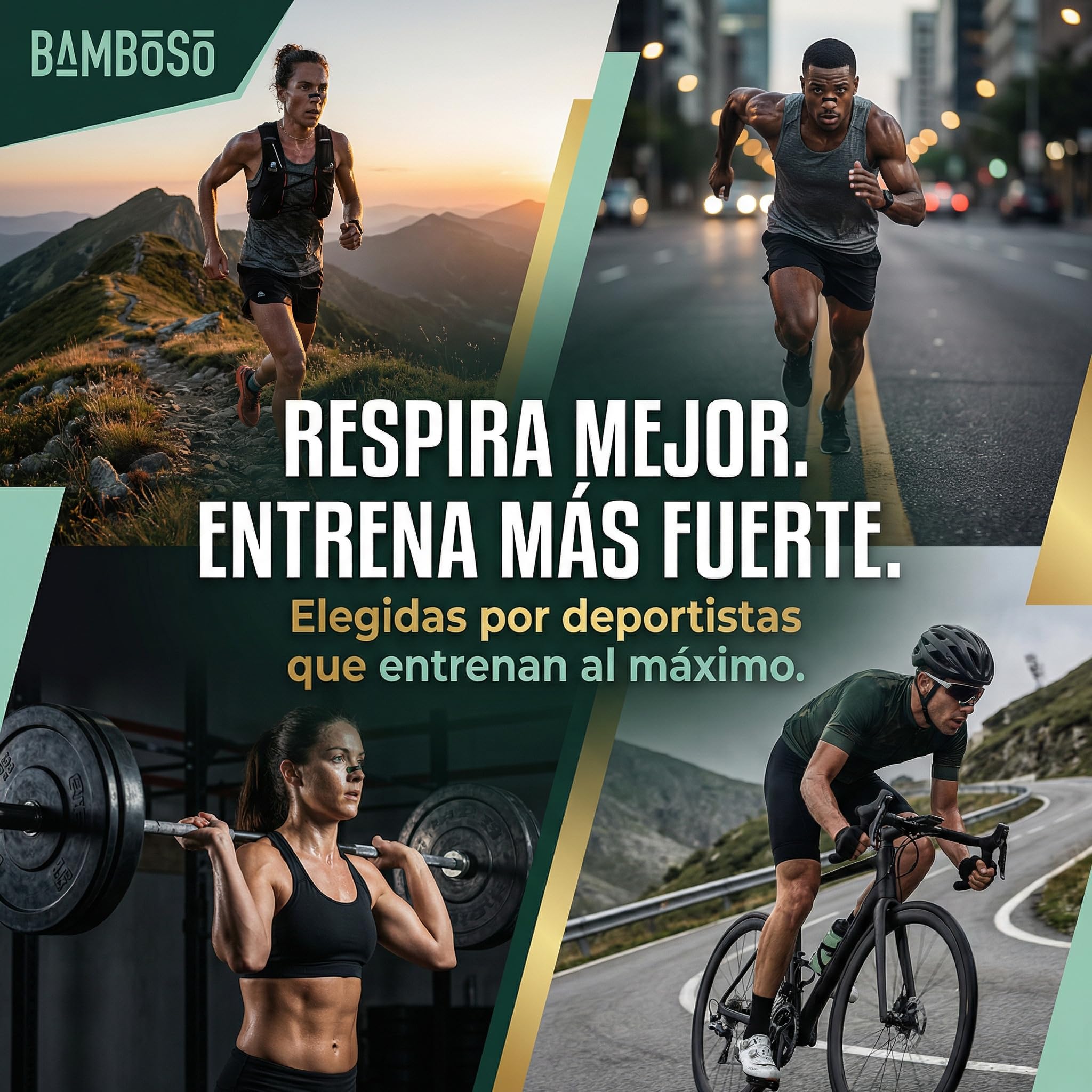 30 Tiras Nasales Deportivas Negras | Mejora la respiración al hacer deporte | Aumenta rendimiento físico | Hipoalergénicas y cómodas