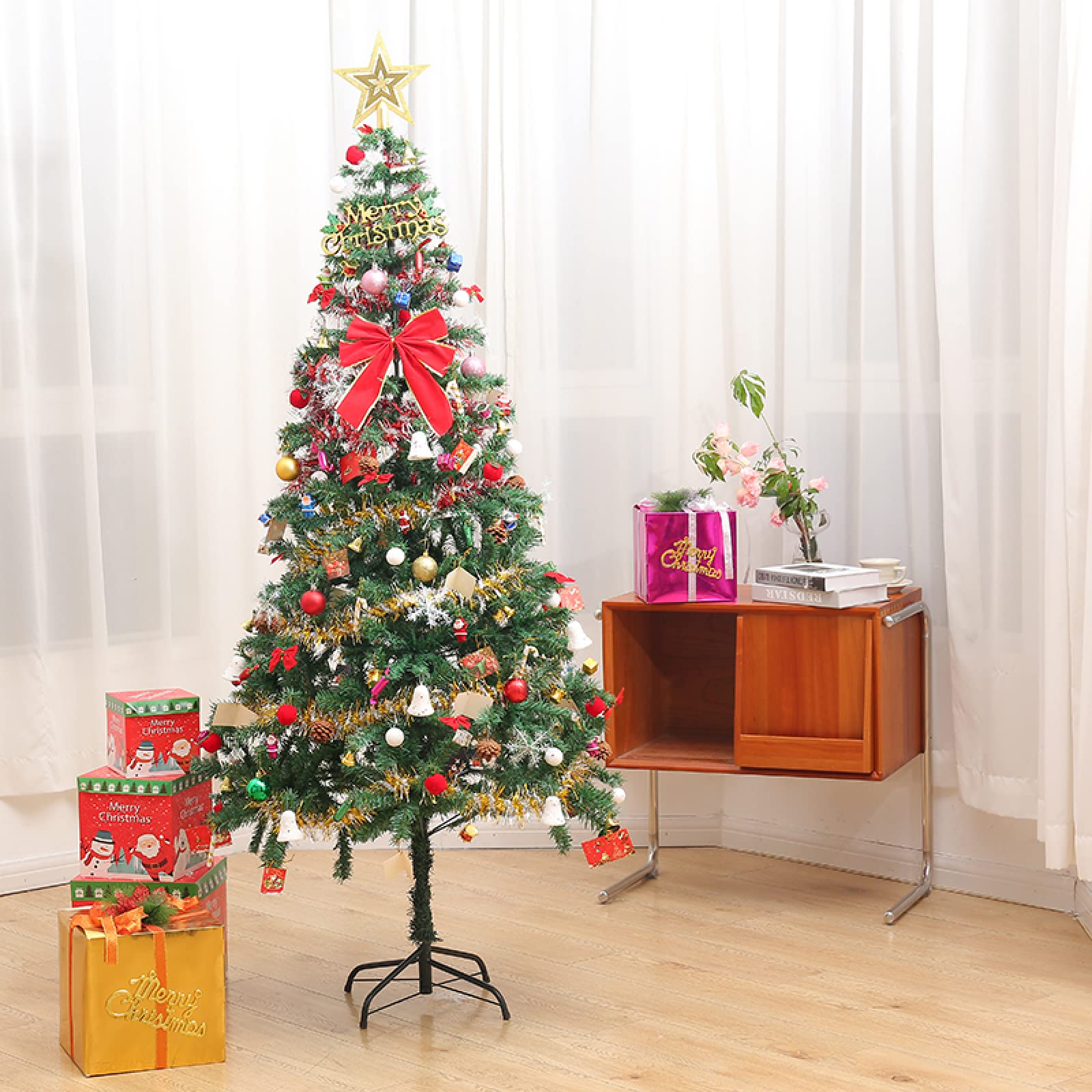 Amazon.co.jp: クリスマスツリー 180cmクリスマスツリーデコレーション 