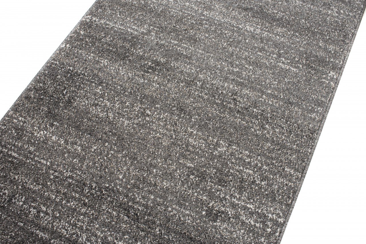 TAPISO Sari chodnik na metry do salonu, sypialni, kuchni, korytarza, mostek na wymiar, czarny, melanż, krótkie runo, jednokolorowy, Ökotex 60 x 250 cm