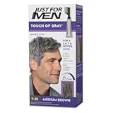 Just For Men Touch of Gray&comma; Mens Hair Color Kit with Comb Applicator for Easy Application&comma; Great for a Salt and Pepper Look - Medium Brown&comma; T-35&comma; Pack of 1
