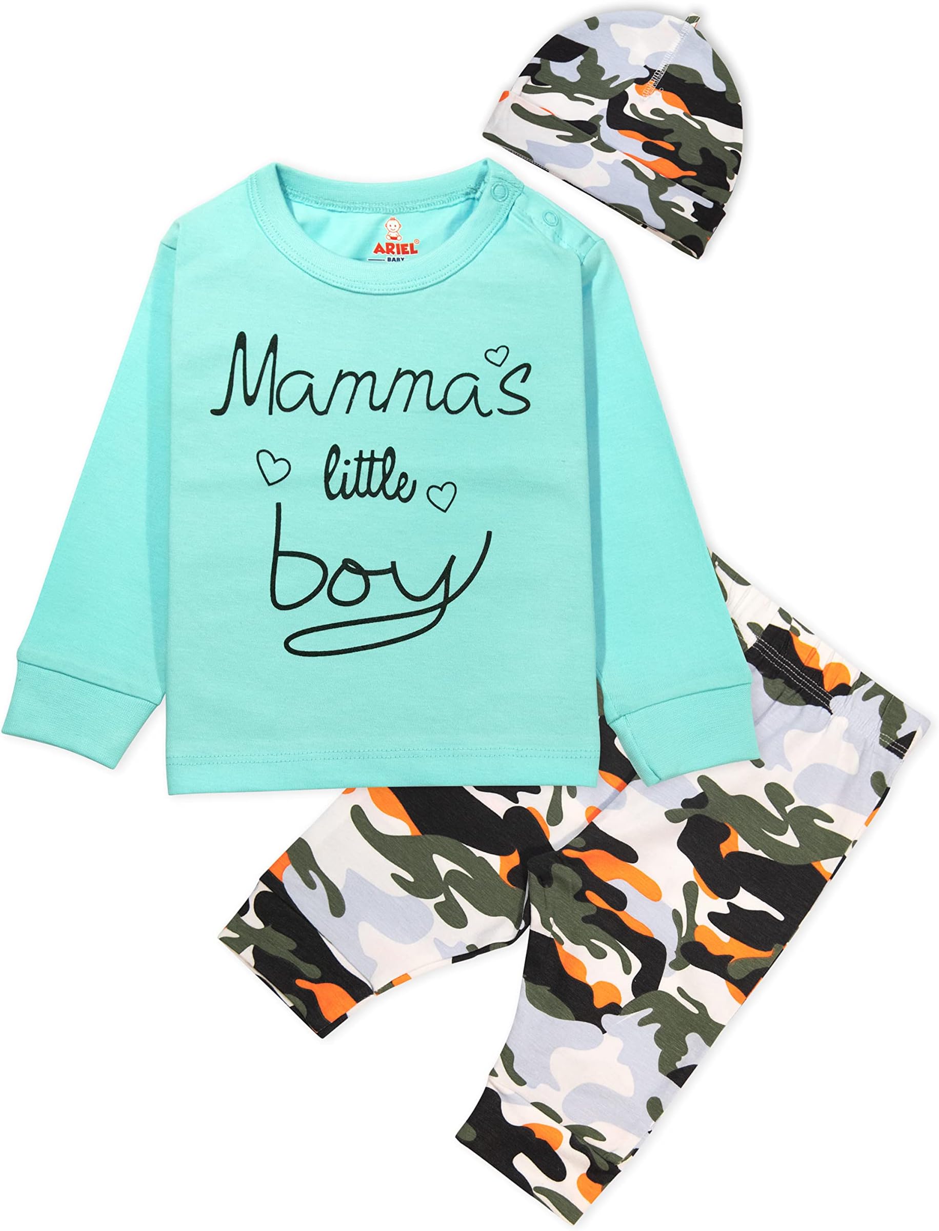 Real BasicsCotton Clothing Sets for Boys & girls - Unisex Clothing sets Full Sleeve T-shirt Pant & Cap