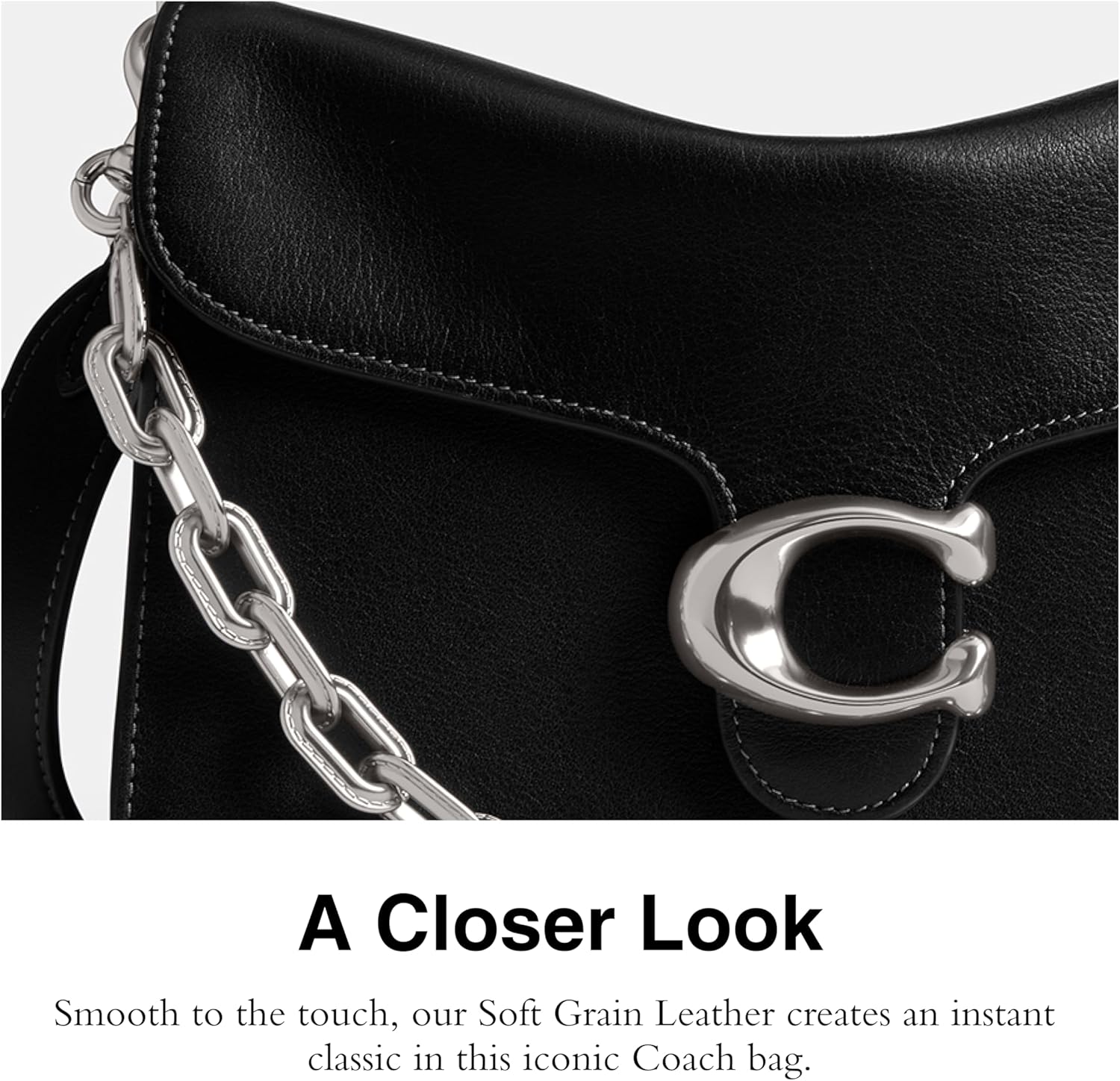 COACH womens Chain Tabby Shoulder Bag - Image 5