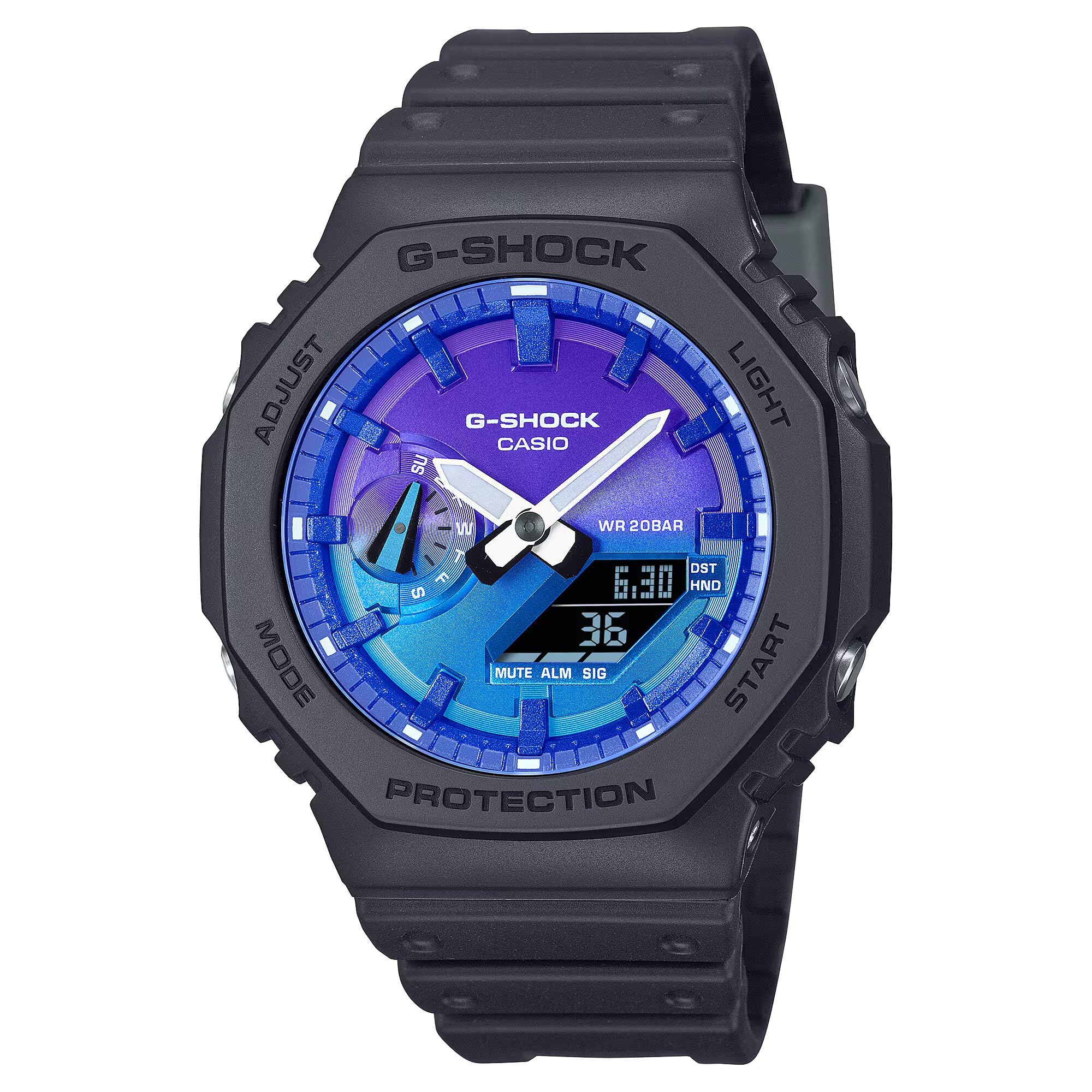 Casio Watch: Blue GA-2100FL-1ADR