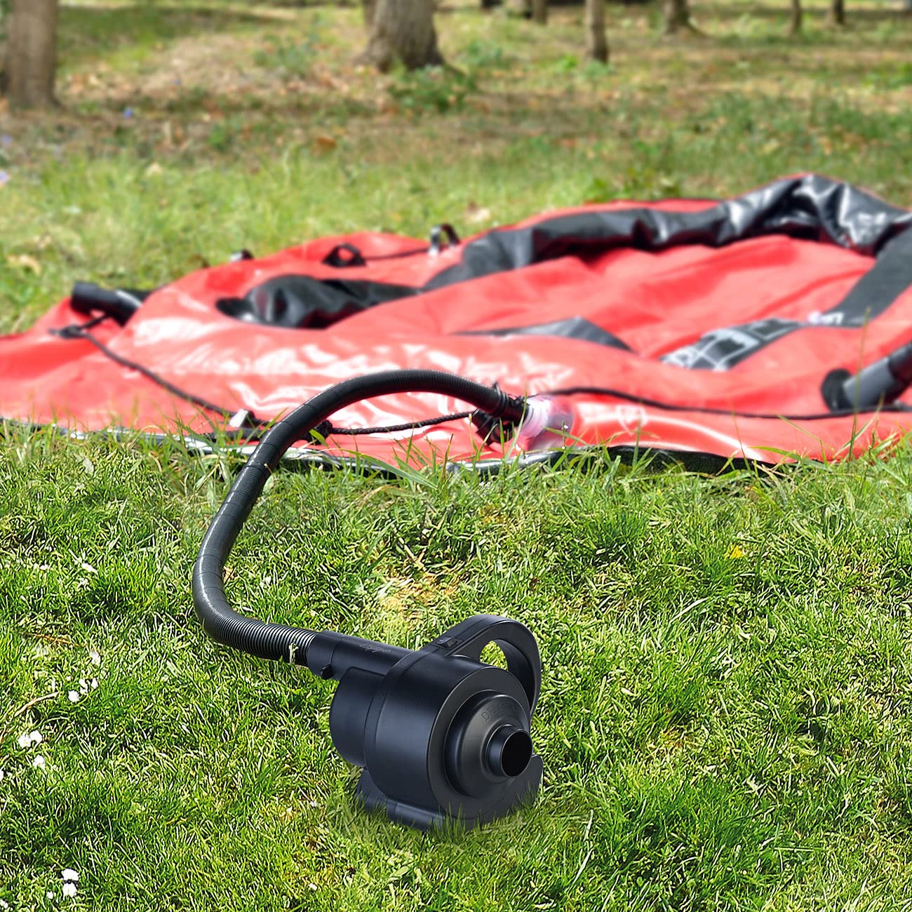 infactory Elektrische Pumpe: Elektrische Luftpumpe, 3 Ventilaufsätzen, 230 V, 600 W, 1.500 l/Min. (Luftpumpe Camping, für Pool, Pump)