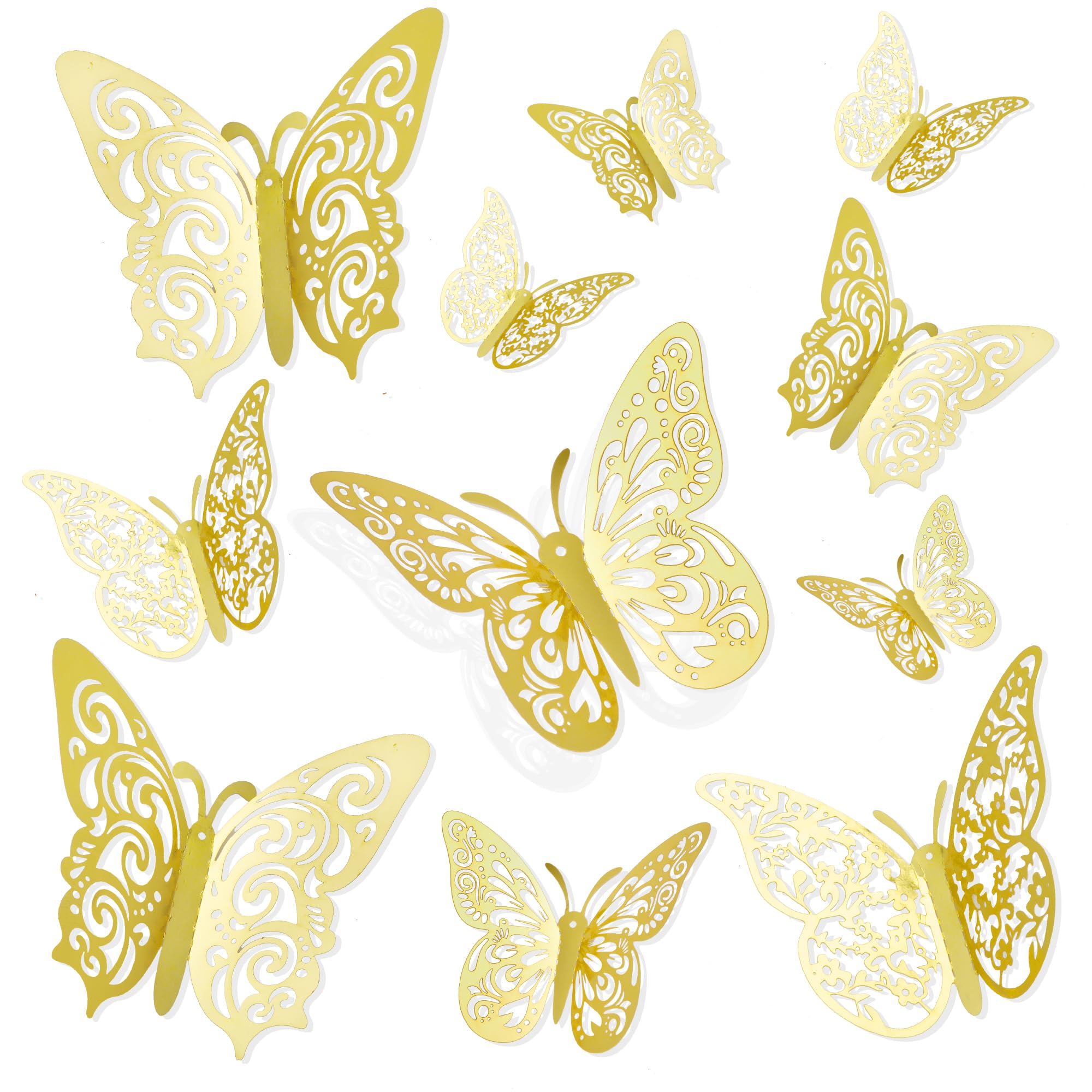24PCS 3D Butterfly Stickers, Decorations for Wall, Window, Birthday - Wallpaper and Decals for Home Decor