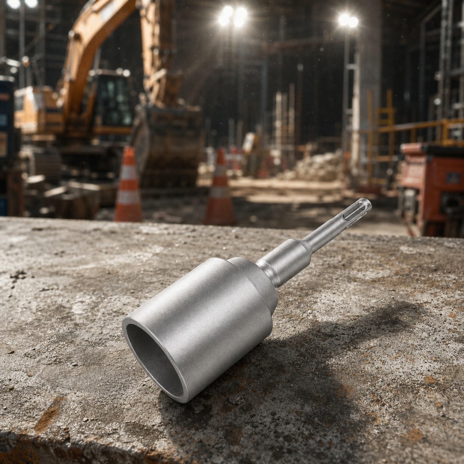 Ronyme Adaptador Martillo para Hincar Tierra con Vástago Redondo Acero al Carbono para Instalaciones Eléctricas y Trabajos a Tierra Acuado para Taladros Rotativos y Uso Profesional, 21MM