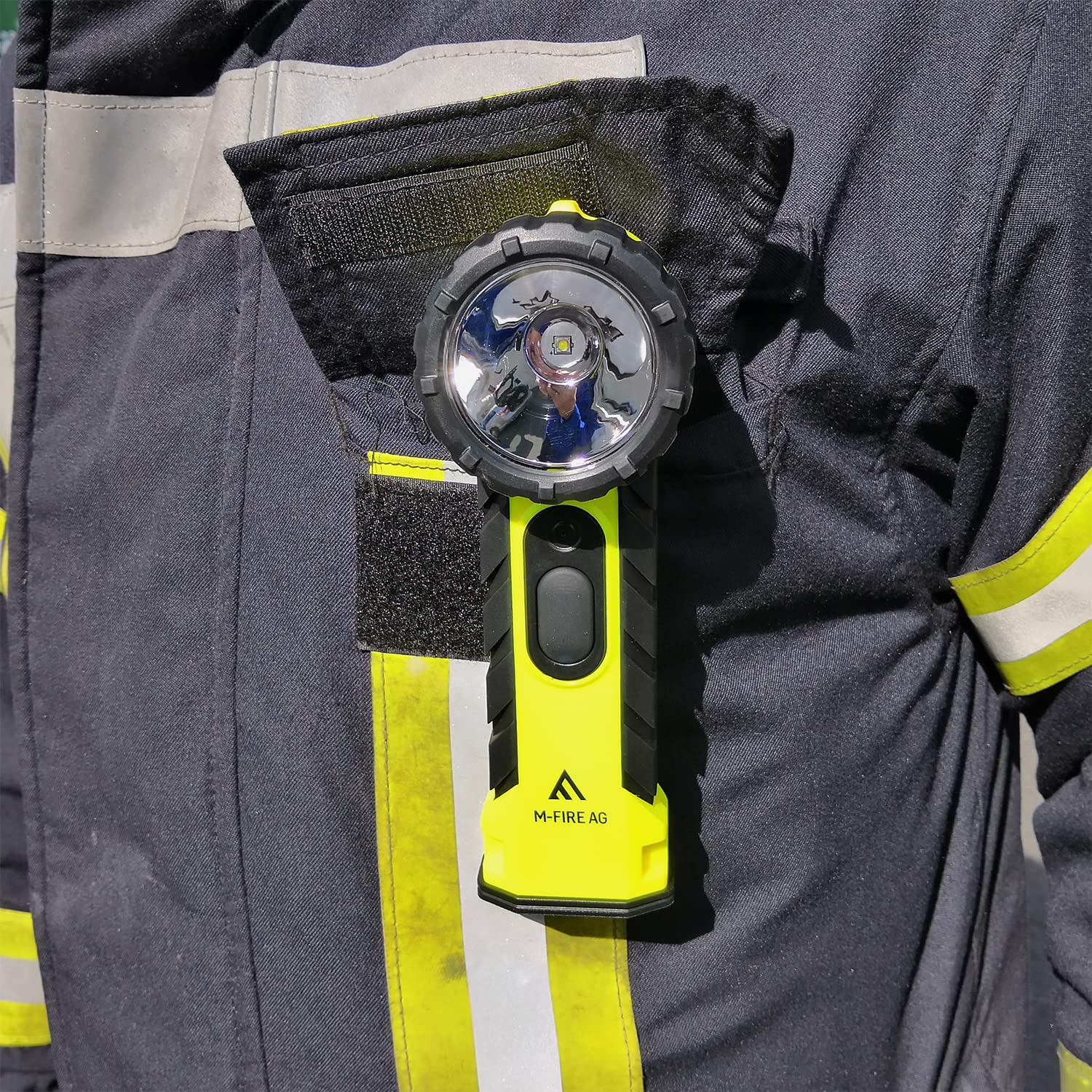 LED-MARTIN M-Fire - Lámpara de mano, diseño de bomberos, color amarillo