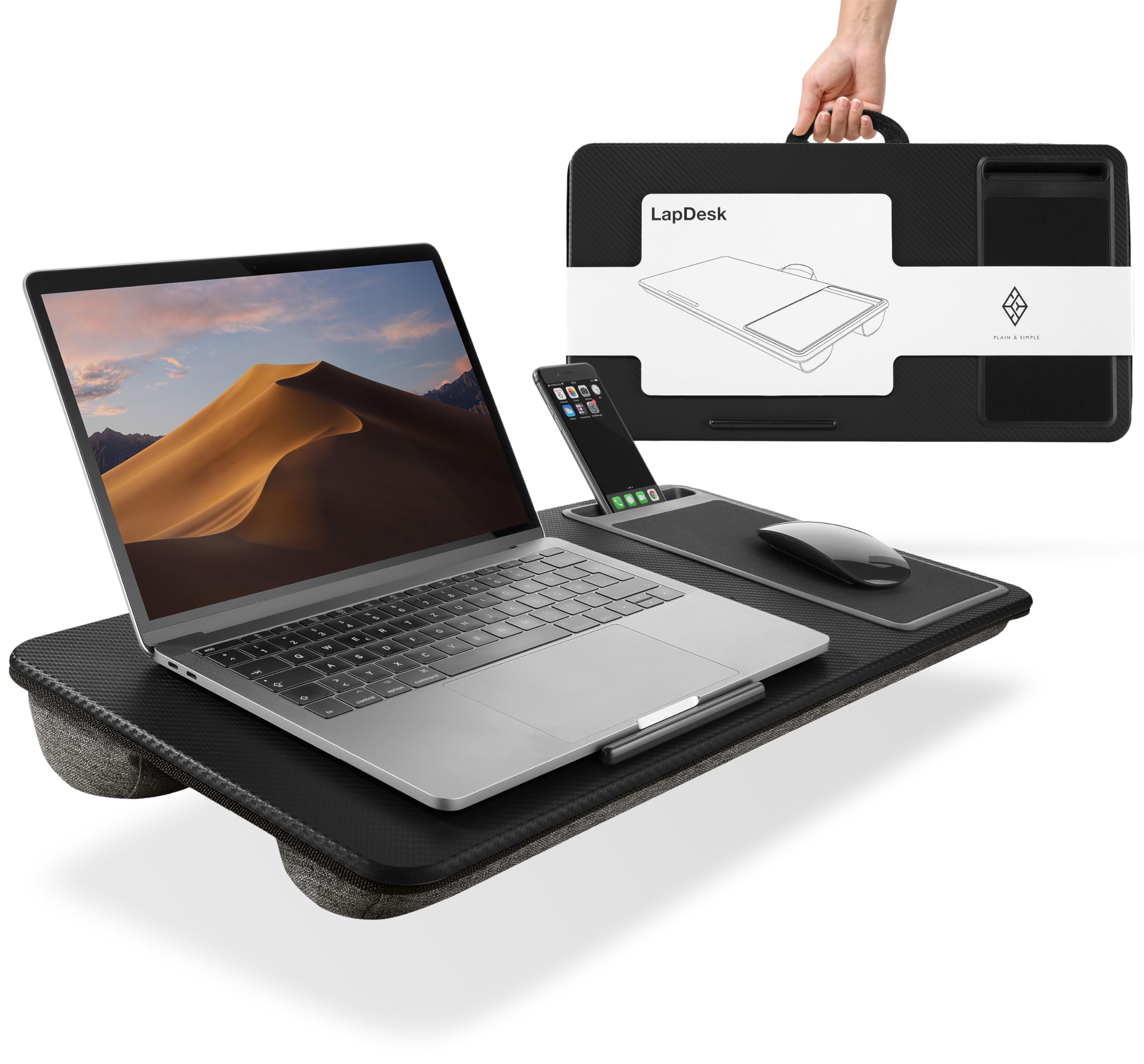 Vassoio Portatile Fino A 17 Pollici Cuscino Imbottito Vassoio Portatile Per Laptop - Scrivania Da Divano Con Cuscino Supporto Portatile Morbido Da Letto Supporto Pc Divano Tavolino