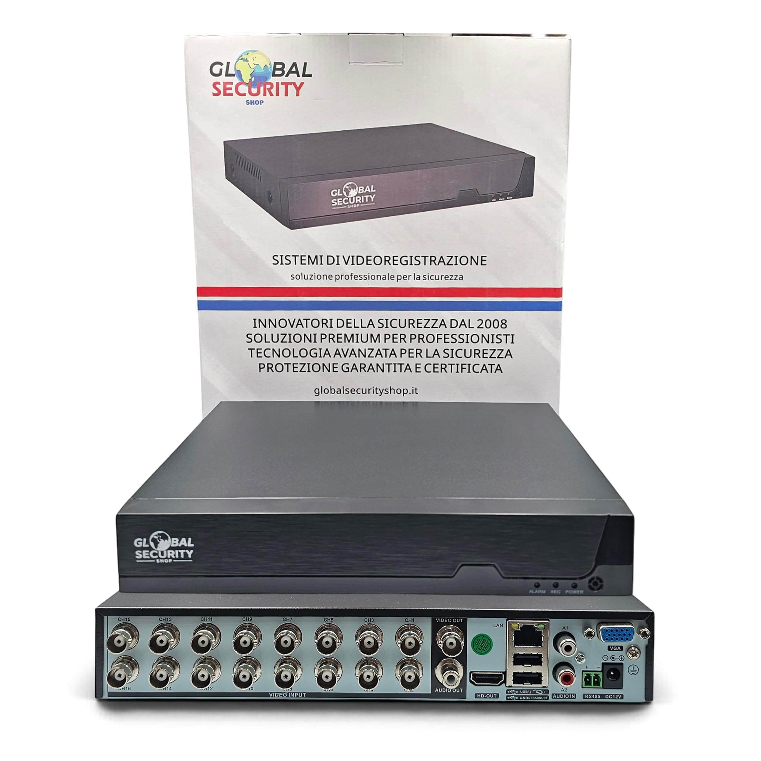 XVR Hybrid-Videorekorder 5 M-N | DVR 16 Kanäle 5 Megapixel Lite GSS Pro (Ausgang 4K, IA, Koaxial Audio TVI/AoC)
