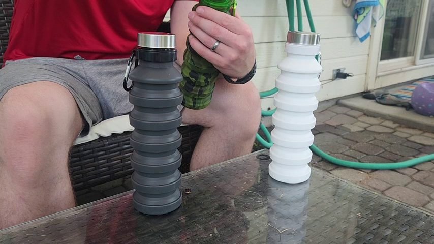 Reuseable BPA Free Silicone Foldable Water Bottles