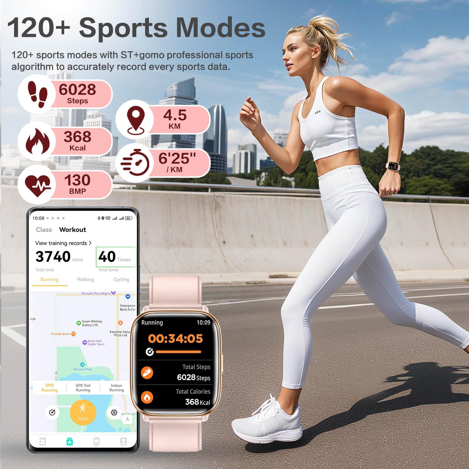 2025 Smart Watches for Women, 1.75'' Lightweight Smartwatch Women with Da GPT AI, 24/7 Sleep/ Heart Rate/ SpO2/ Blood Pressure Monitor, 120 Sport Fitness Tracker, IP68 Waterproof for Android iOS