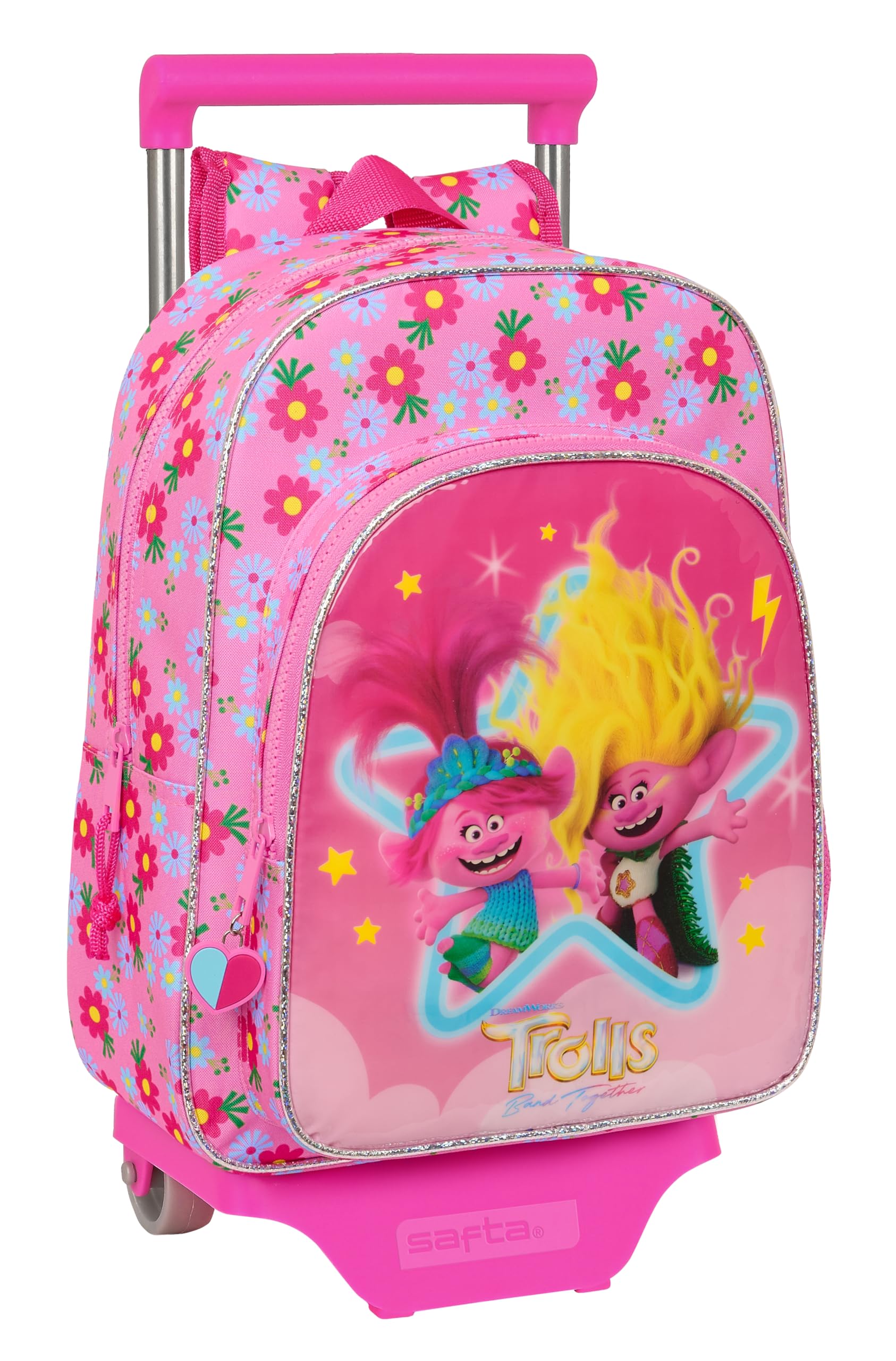 Safta M020d PINYPON - Mochila Infantil con Carro 705, Ideal para Niños de Diferentes Edades, Cómoda y Versátil, Calidad y Resistencia, 26x11x34 Unisex niños (Pack de 1)