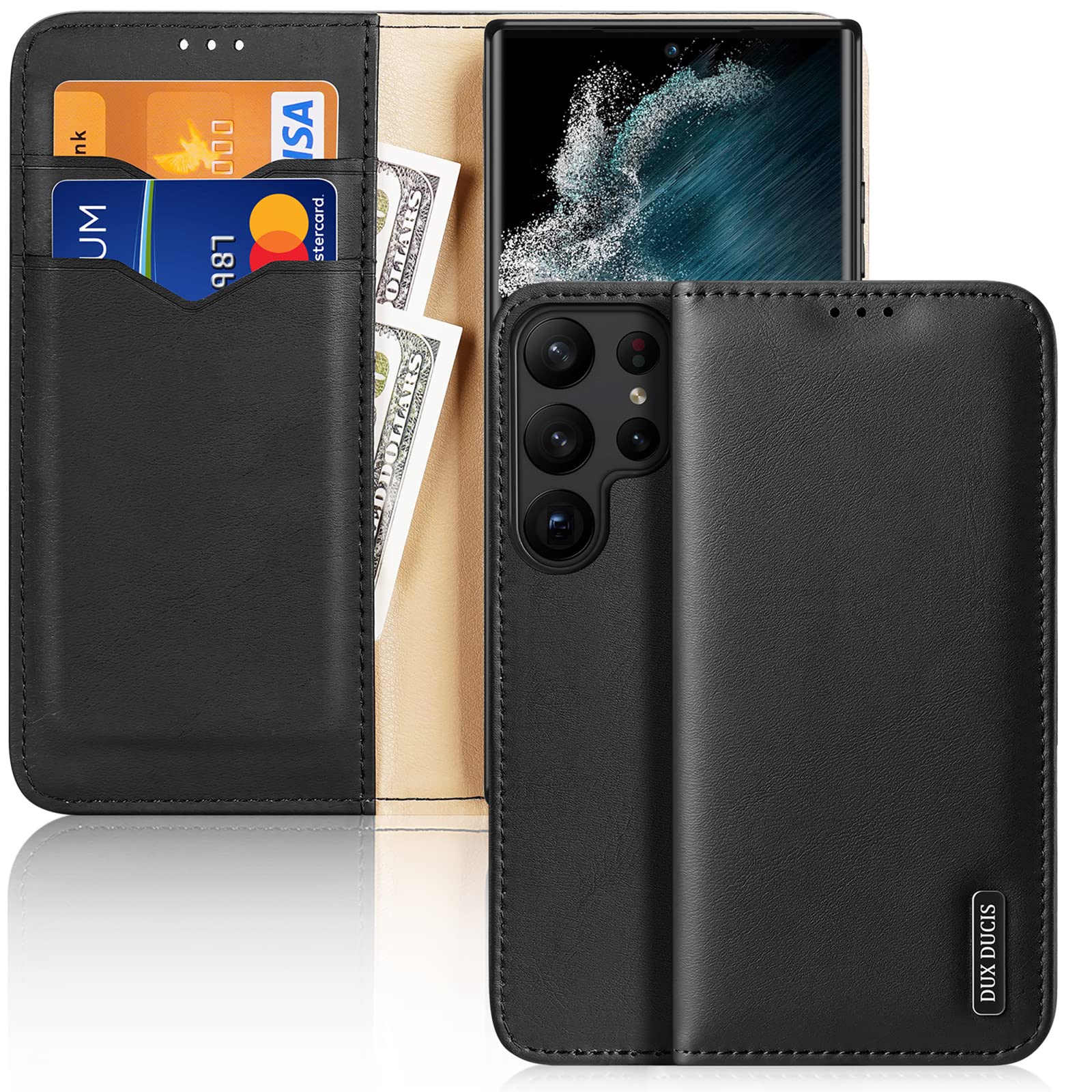 Amazon.co.jp: 【WISH Series 高級牛革】Galaxy S23 Ultra ケース 手帳 