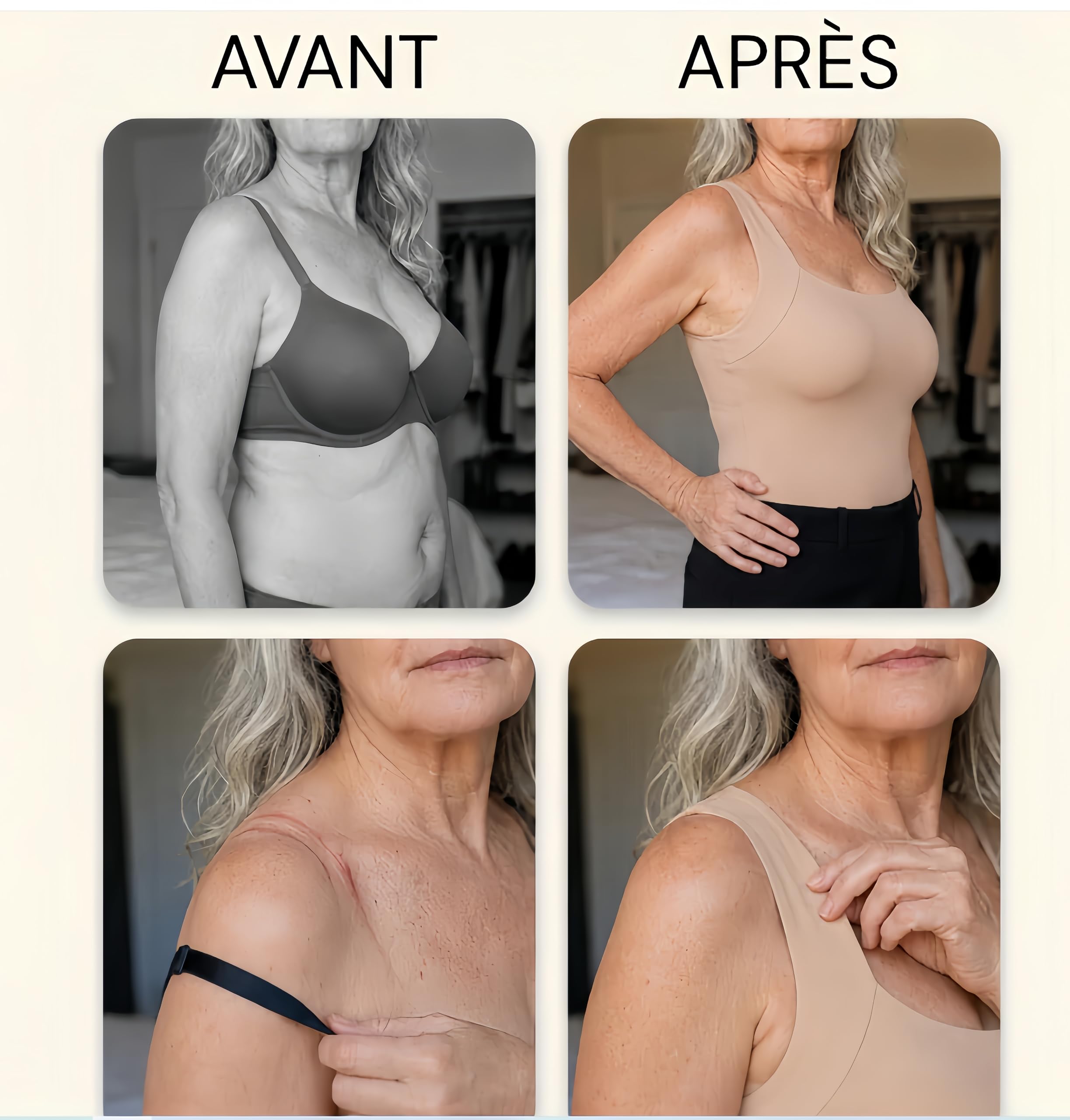Revellx Débardeur Femme sans Manches avec Soutien-Gorge Intégré, Col en U sans Couture, Haut Extensible et Galbant, Débardeur de Sport et de Yoga, Coupe Ajustée pour Entraînement Confortable