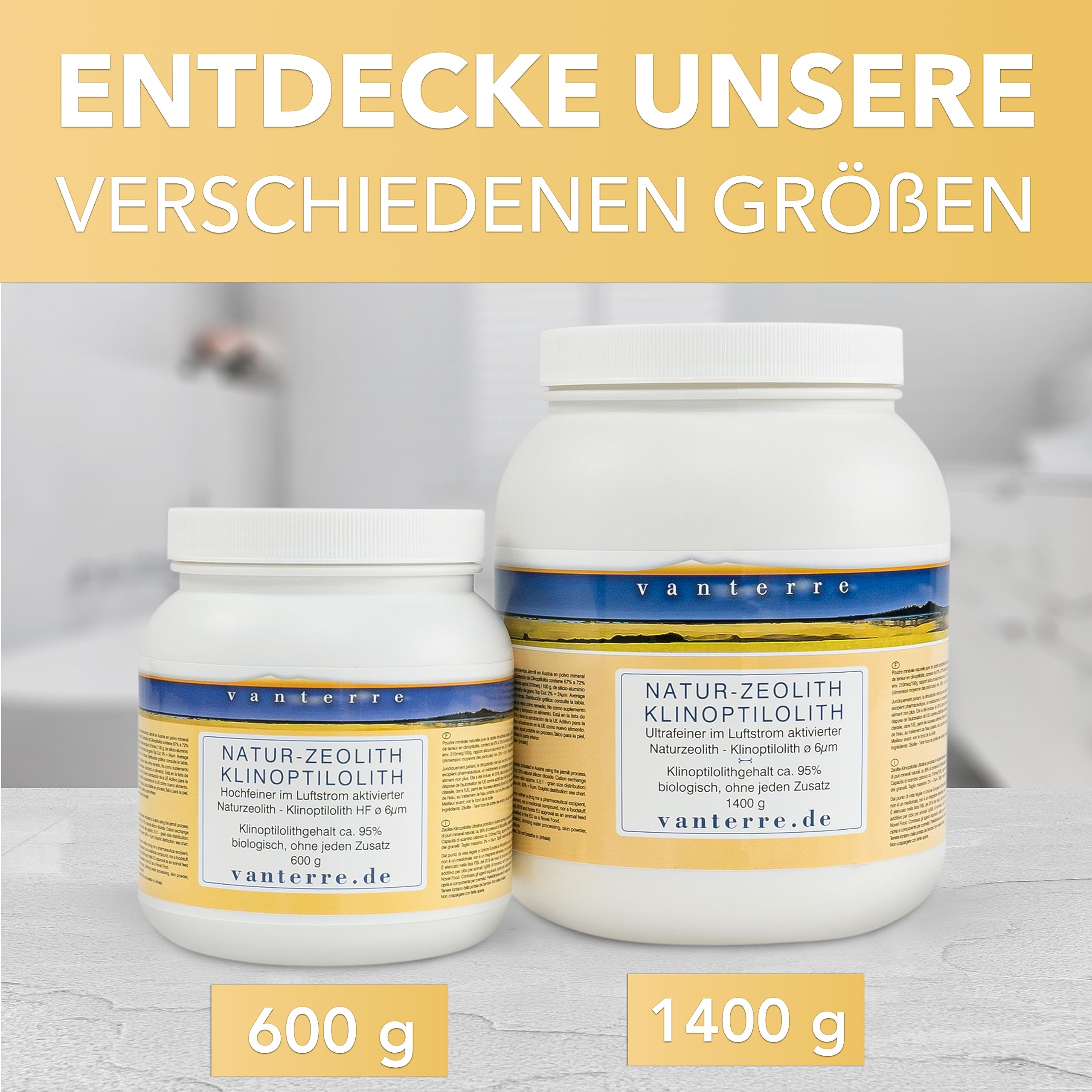ultrafein - ZEOLITH - KLINOPTILOLITH, 1400g, ø 6µm