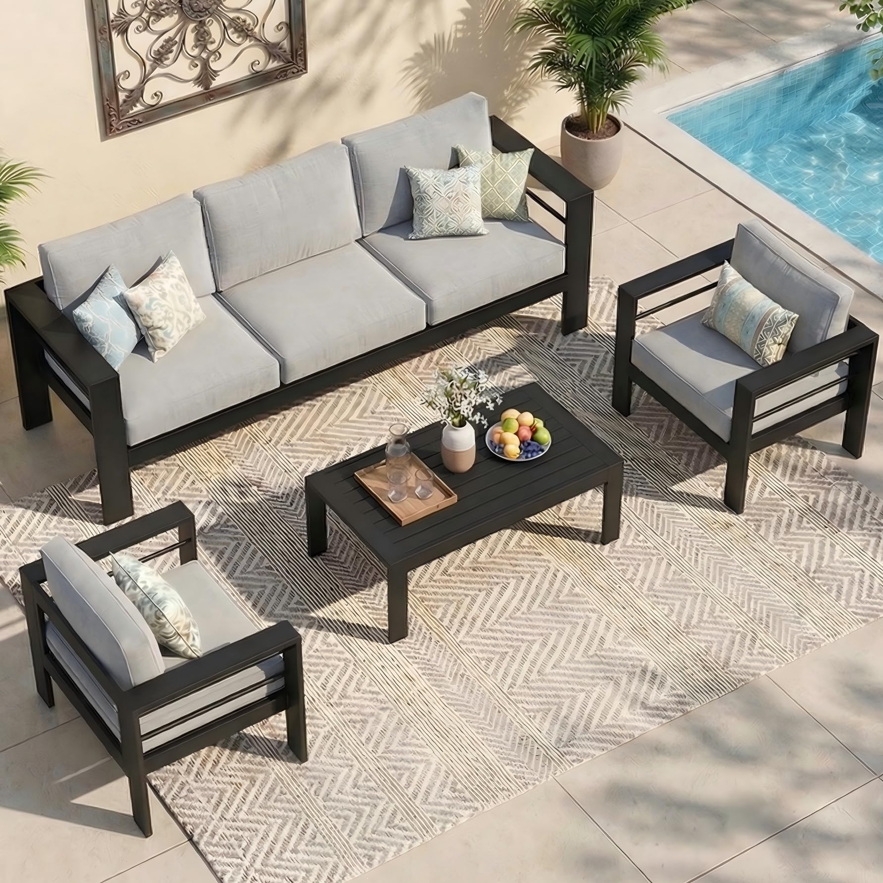Wisteria Lane Aluminum Patio Furniture Set