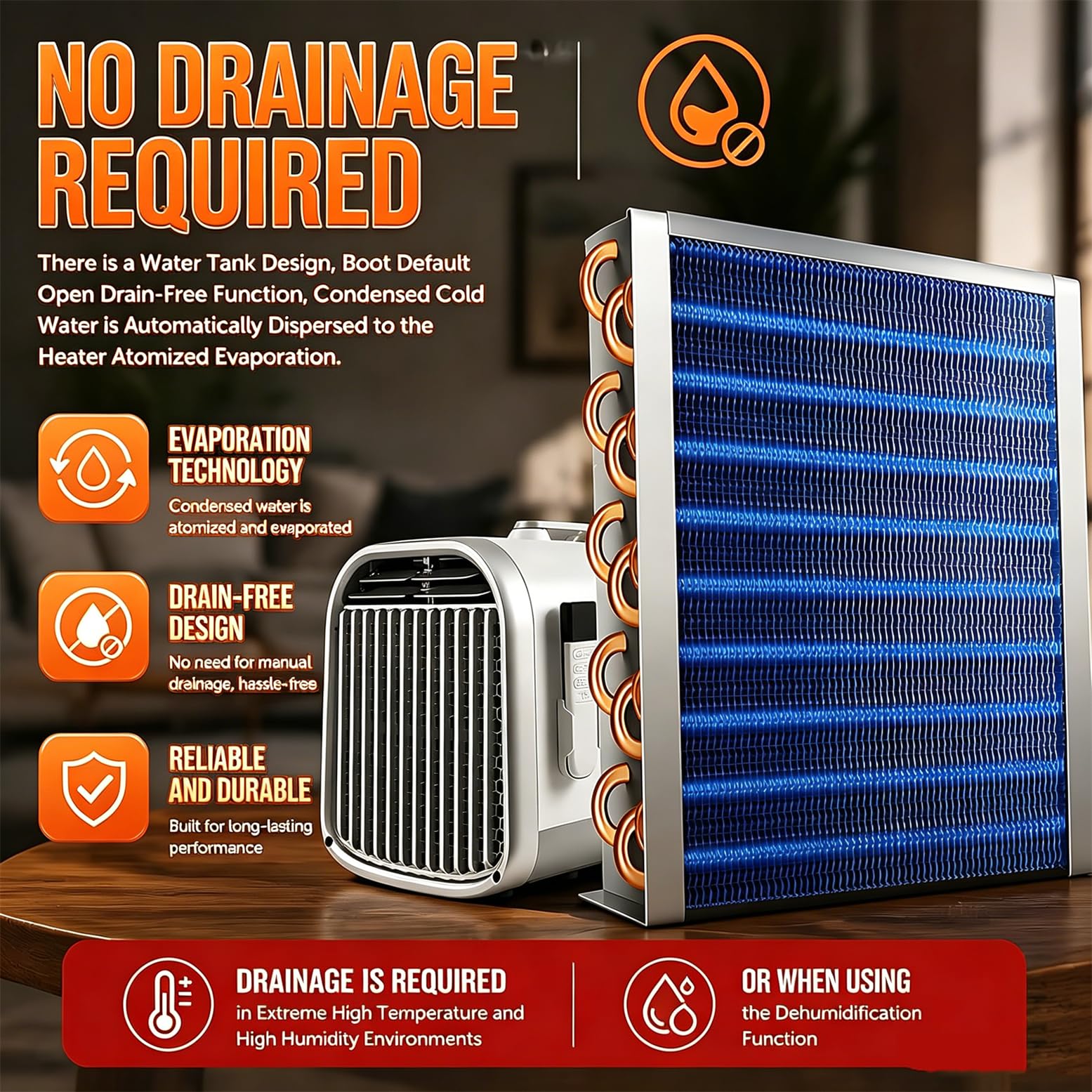 Condizionatore D'aria per Tenda - Ac Portatile per Campeggio Con Raffreddamento 5100Btu,3 Velocità Del Vento per Campeggio,Camper,Tende E Piccole Stanze,Auto-Evaporazione a Basso Consumo Energetico