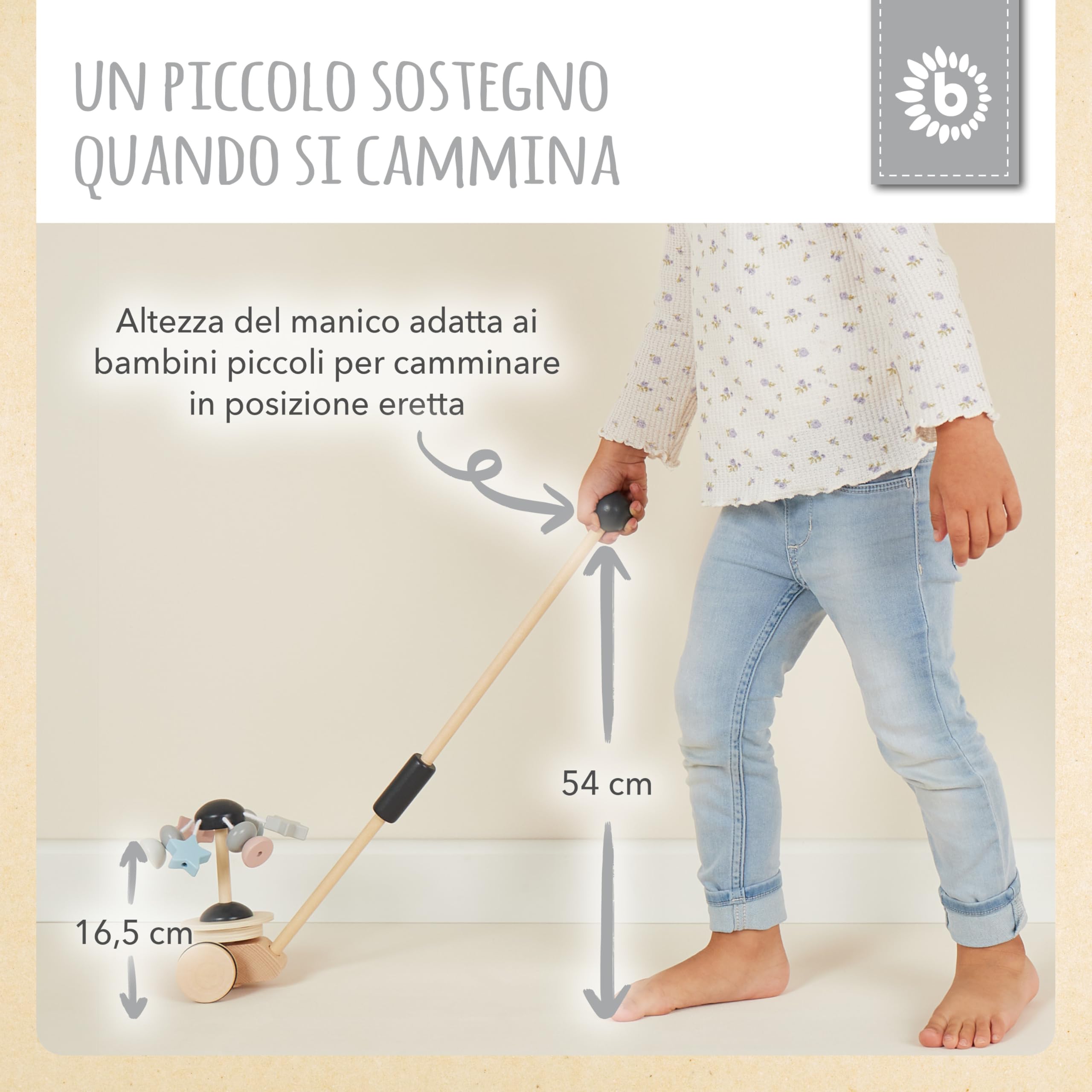 Bieco | gioco trainabile per bambini | ruota in legno | giocattoli trainabili | primi passi con ruote