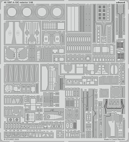 Eduard EDU481097 148 Fairchild Republic A-10C Thunderbolt 2 Exterior Etched Parts (for Hobby Boss) Plastic Model Parts
