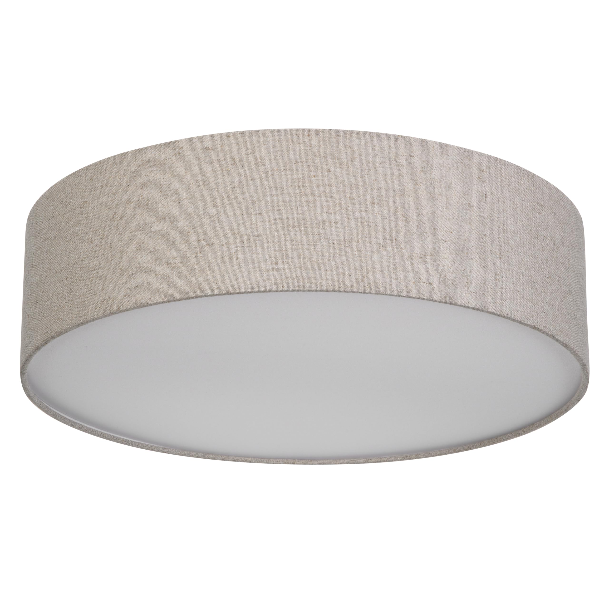 REV Lámpara de techo LED lámpara de techo redonda de 40 cm con pantalla de tela de estilo vintage - ideal para dormitorios y salas de estar, color taupe (tórtora)