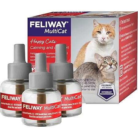 FELIWAY MultiCat Calming Pheromone, 30 Day Refill - 3 Pack