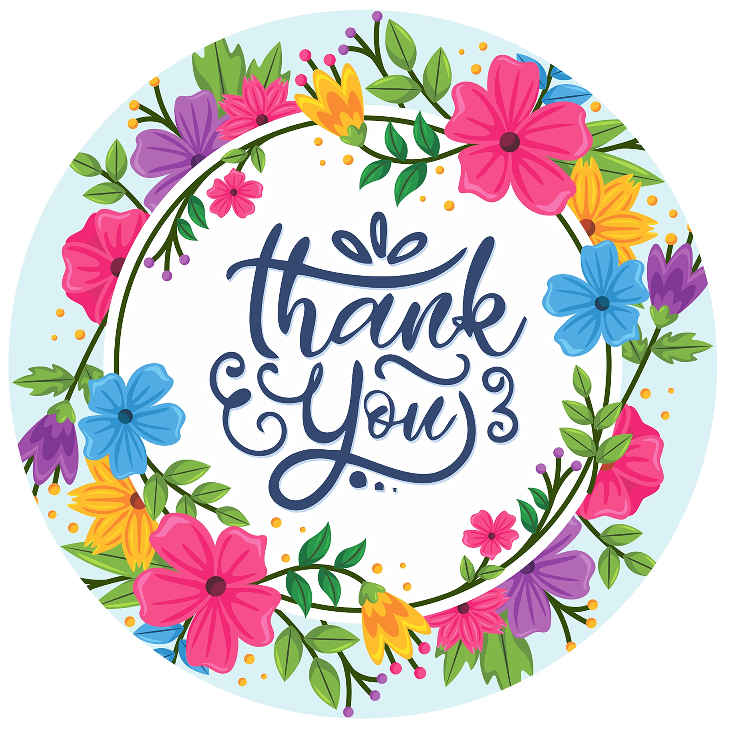 Clickedin 960 Pieces Beautiful Flowers Thank You Stickers and Thank U Seal Tag for Envelope,Gift Box and Order Packaging (Size - 2.0 inch)