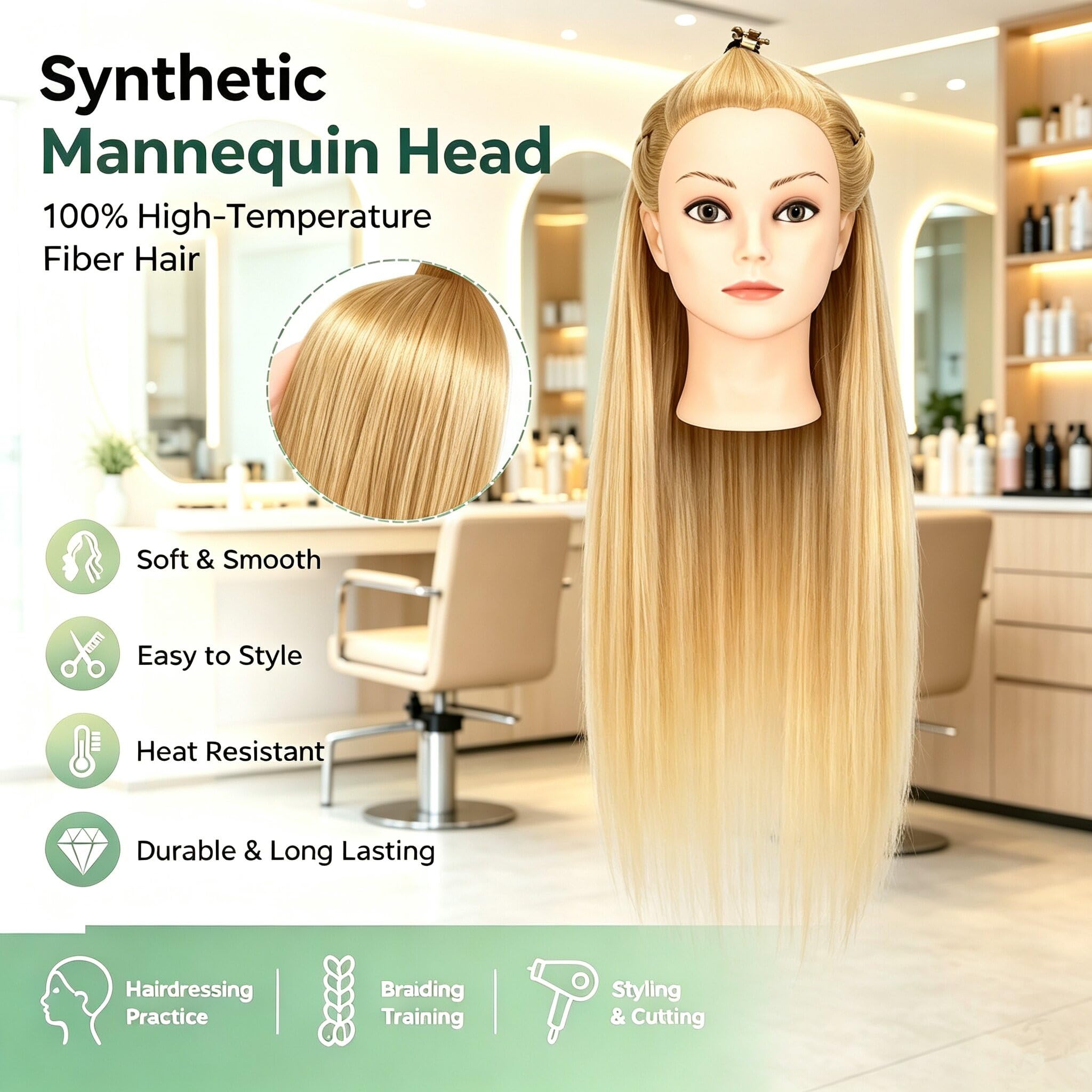 Testa di addestramento per manichino cosmetologico per