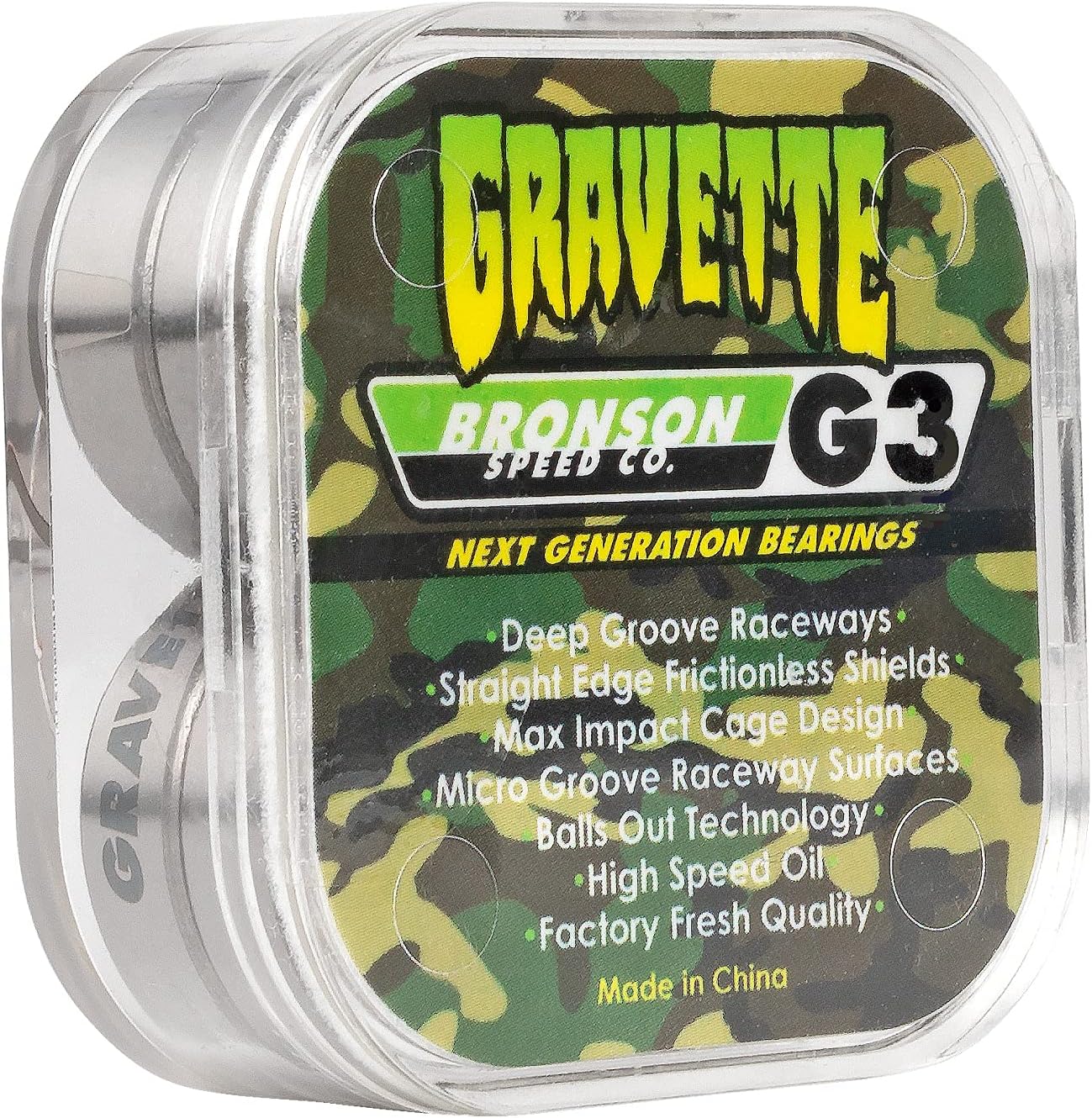 Bronson Speed Co. Skateboard Bearings David Gravette Pro G3
