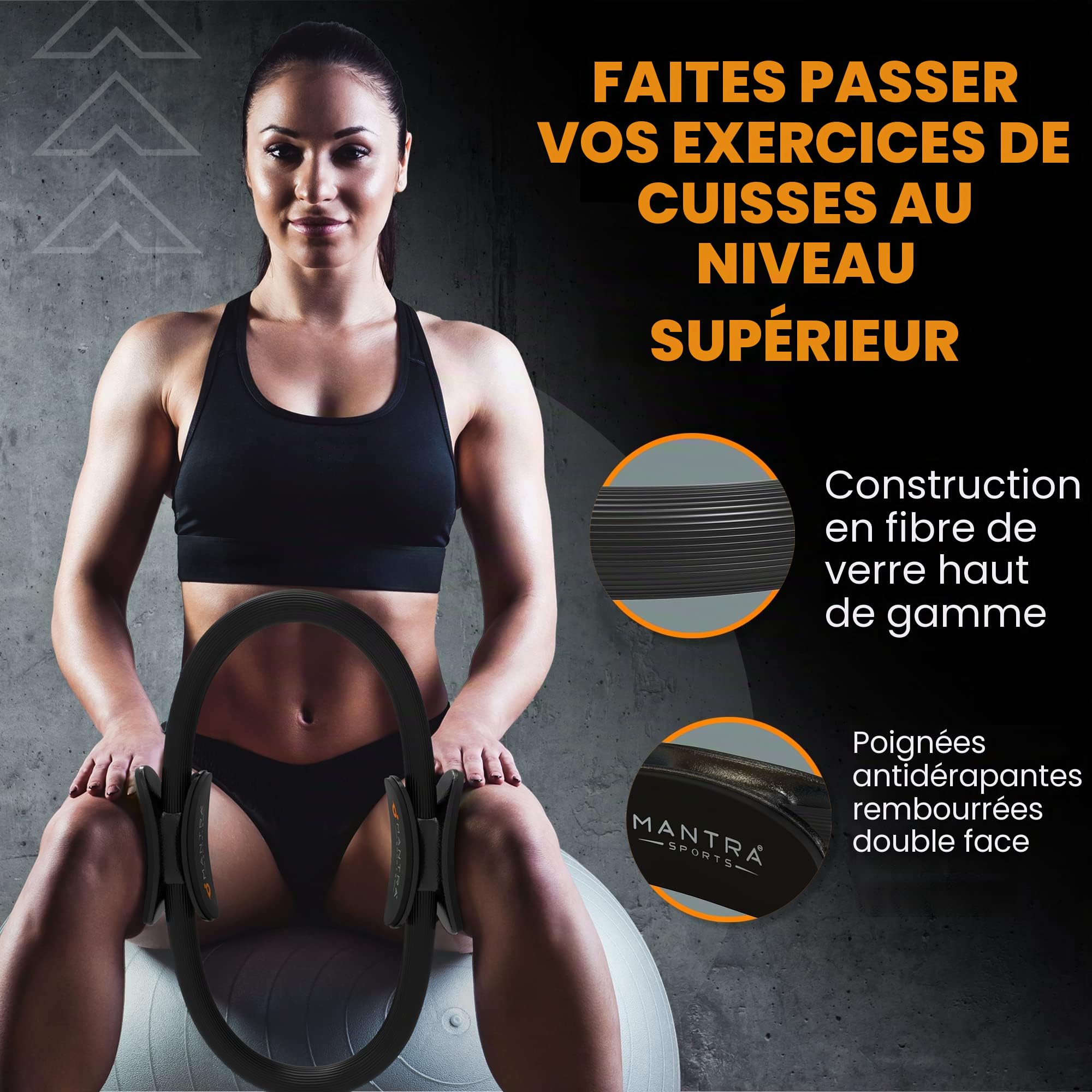 Anneau Pilates Cercle Pilates, Pilates Accessoires Sport Femme Anneau Pelvien Appareil pour Muscler Le Périnée Femme, Ring Fit Appareils Musculation Jambes et Cuisses, Magic Circle Yoga Accessoires