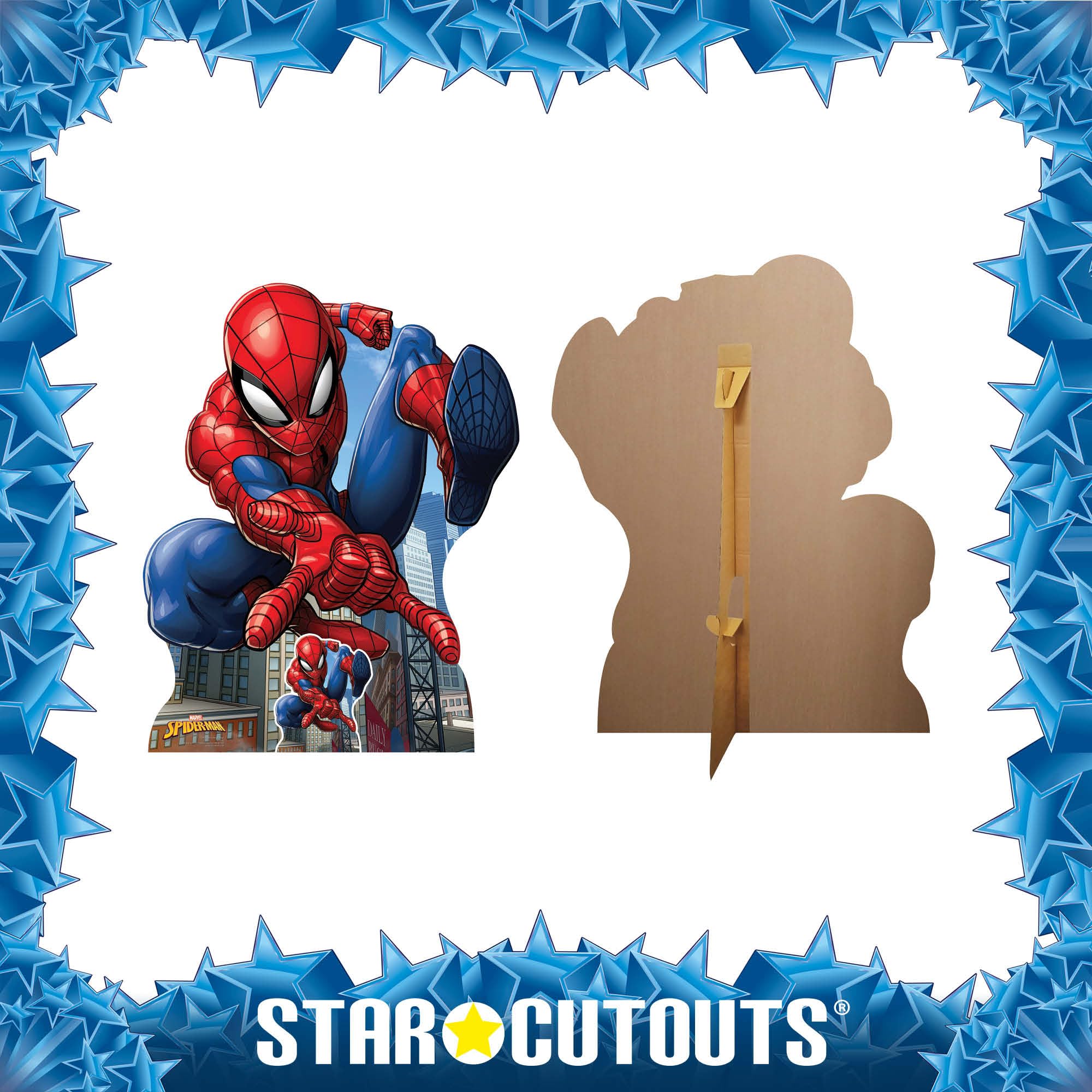 Star Cutouts SC4420 Spider-Man Pose Pappaufsteller mit Mini – perfekt für Marvel-Fans, Partys und Events