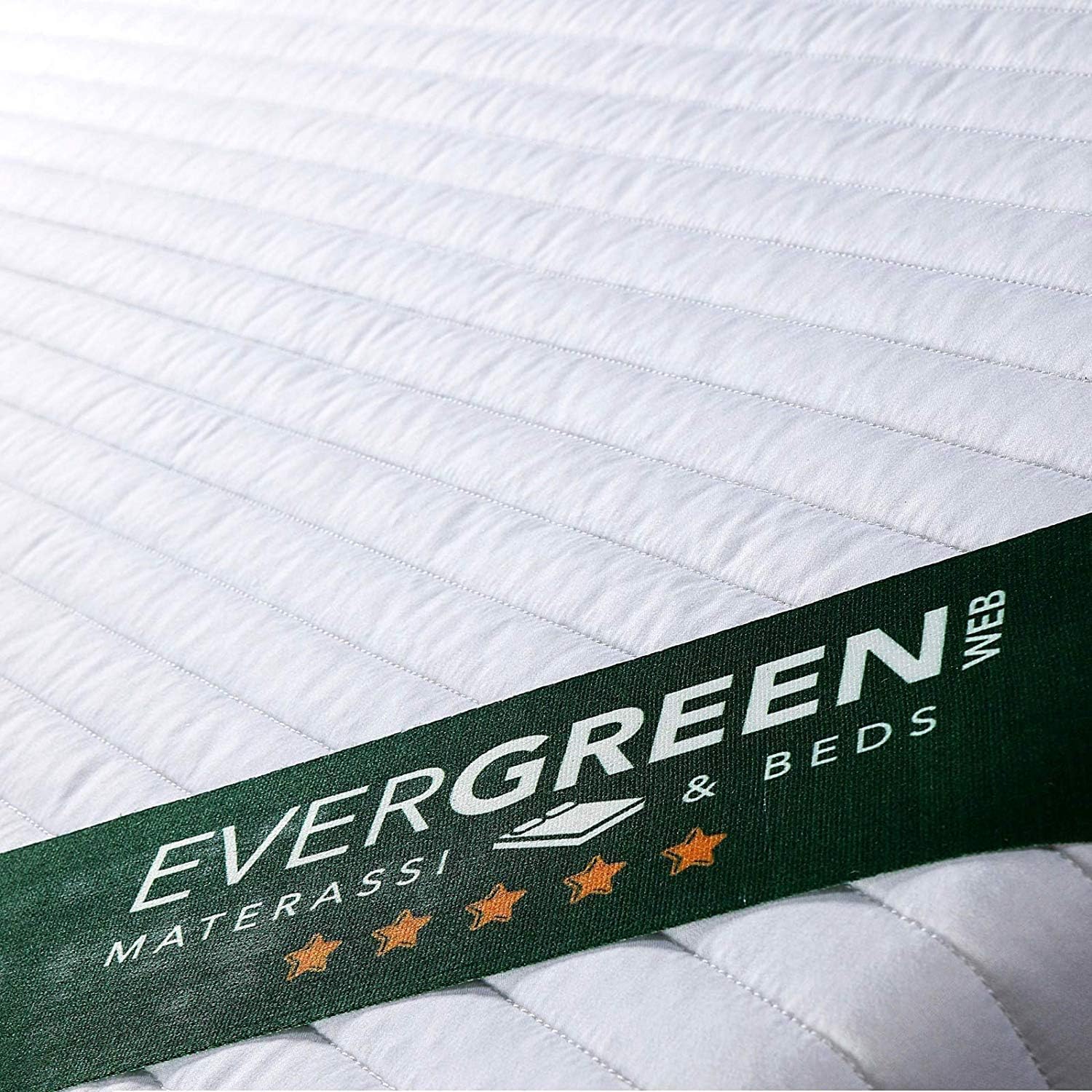 EVERGREENWEB Materasso Singolo 80x190 in Memory Foam & Waterfoam Ortopedico Alto 22 cm con Cuscino Letto Gratis Lastra Massaggiante, Rivestimento Bianco SFODERABILE per Reti e Letti