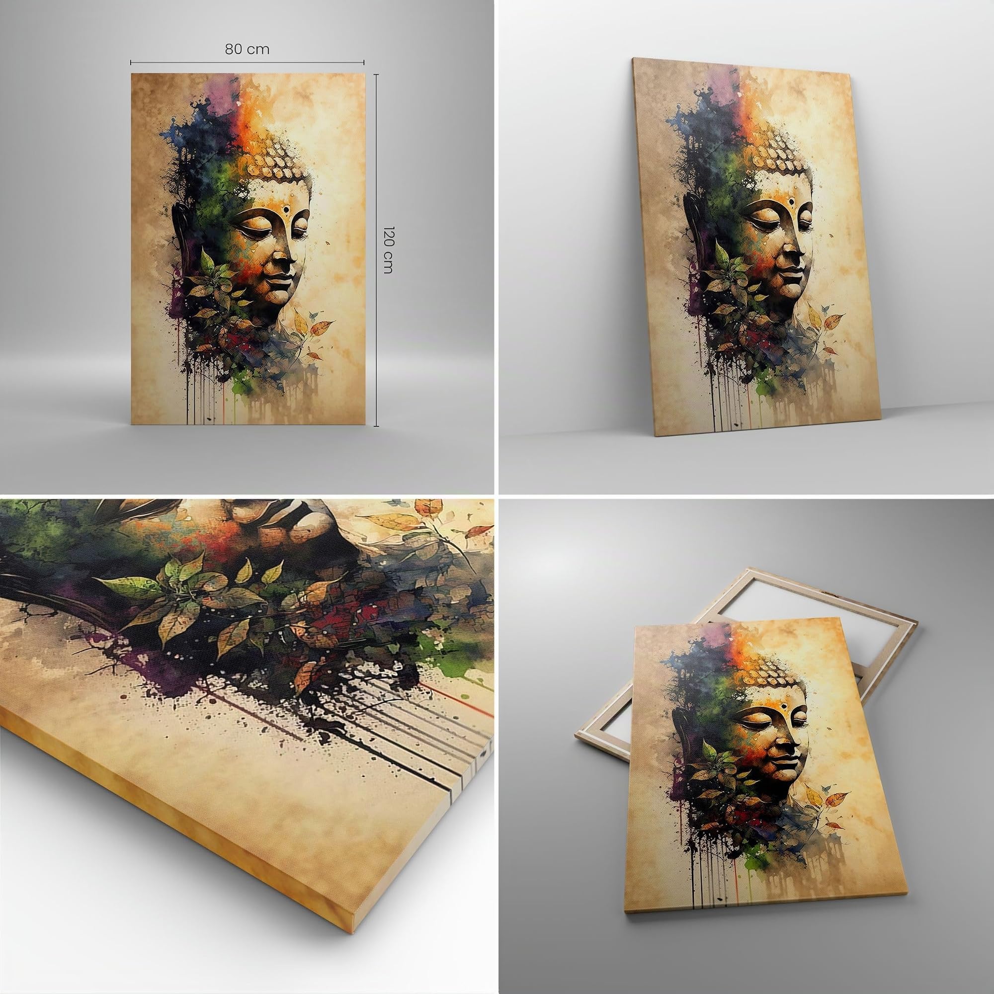 ARTTOR Bilder auf Leinwand 80x120 cm Wandbild Sonstige Kultur - 6188 | Vertikal Groß XXL Wanddekoration Wohnzimmer Schlafzimmer Wandkunst Wanddeko Wand Kunstdruck Küche Wall Decor ARTTOR