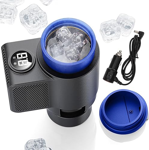 Calentador inteligente de tazas 2 en 1 para automóvil con taza de café pequeña, soporte para taza de refrigeración y calefacción de automóvil de 12