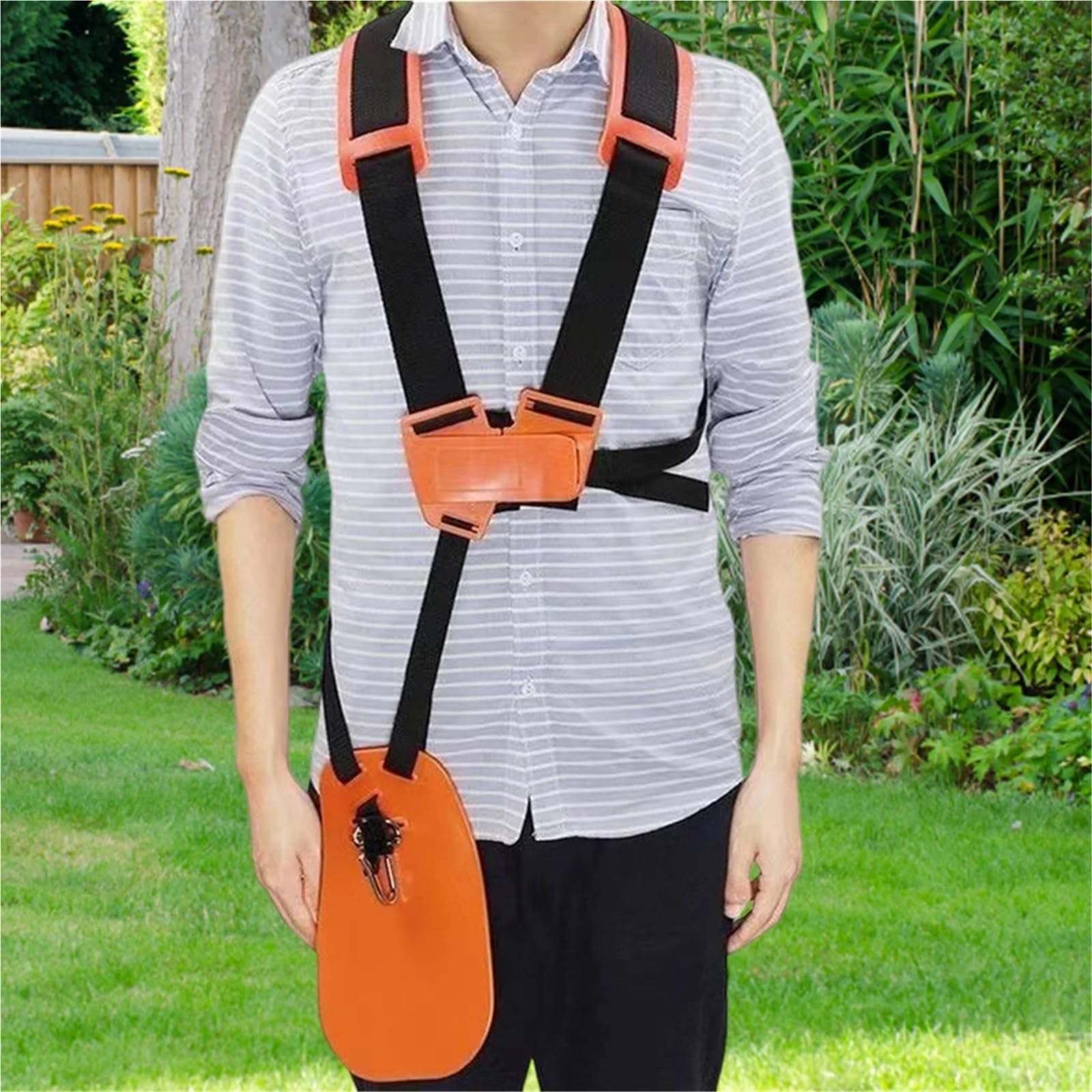 Cinturón Acolchado for podadora de jardín/desbrozadora. Arnés Doble Hombro cómodo Que Ahorra Esfuerzo y Aumenta la Seguridad al Usar desbrozadoras para Desbrozadora Garden Lawn