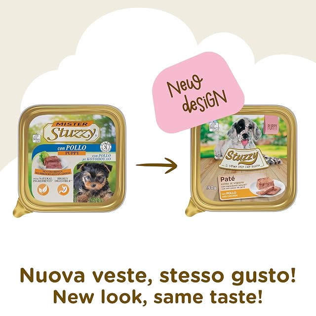 Foto 4 de 4 de Stuzzy Mister, Comida húmeda para Cachorros, Sabor Pollo, paté y Carne en trozos