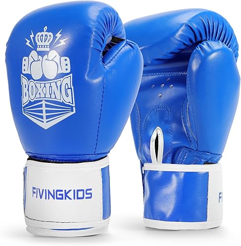 Miniatura 9 de FIVING - Guantes de boxeo para niños y niñas, guantes de entrenamiento de boxeo juvenil para niños de 3 a 15 años, guantes de boxeo para saco de
