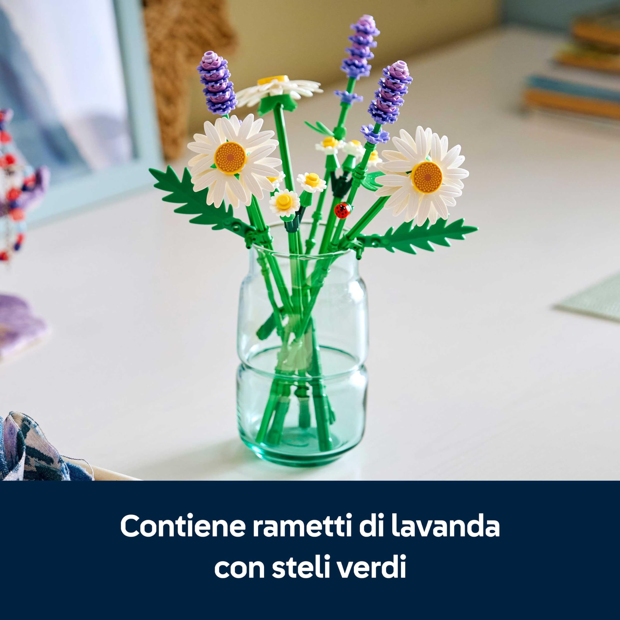 LEGO Botanicals Margherite 11508 Bouquet di Fiori Artificiali per Decorazione Camera da Letto Regalo Compleanno