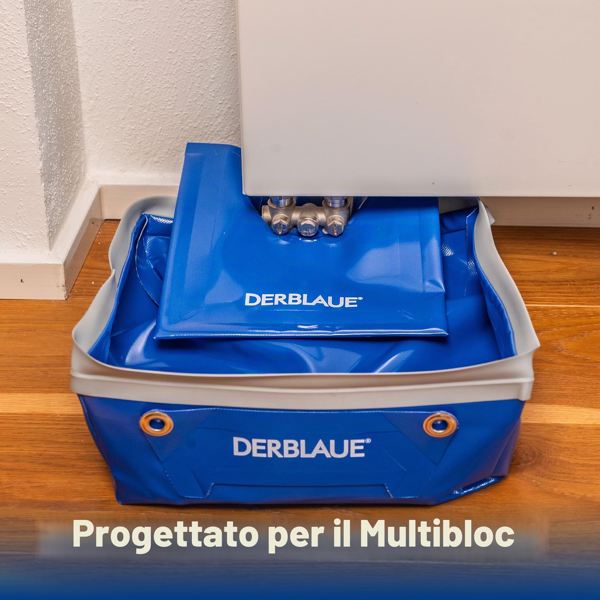 DERBLAUE® rosetta semplice per un cambio pulito dell'olio, accessorio per vasca di raccolta per lavorare con H20 e HYD (2x 15 mm)