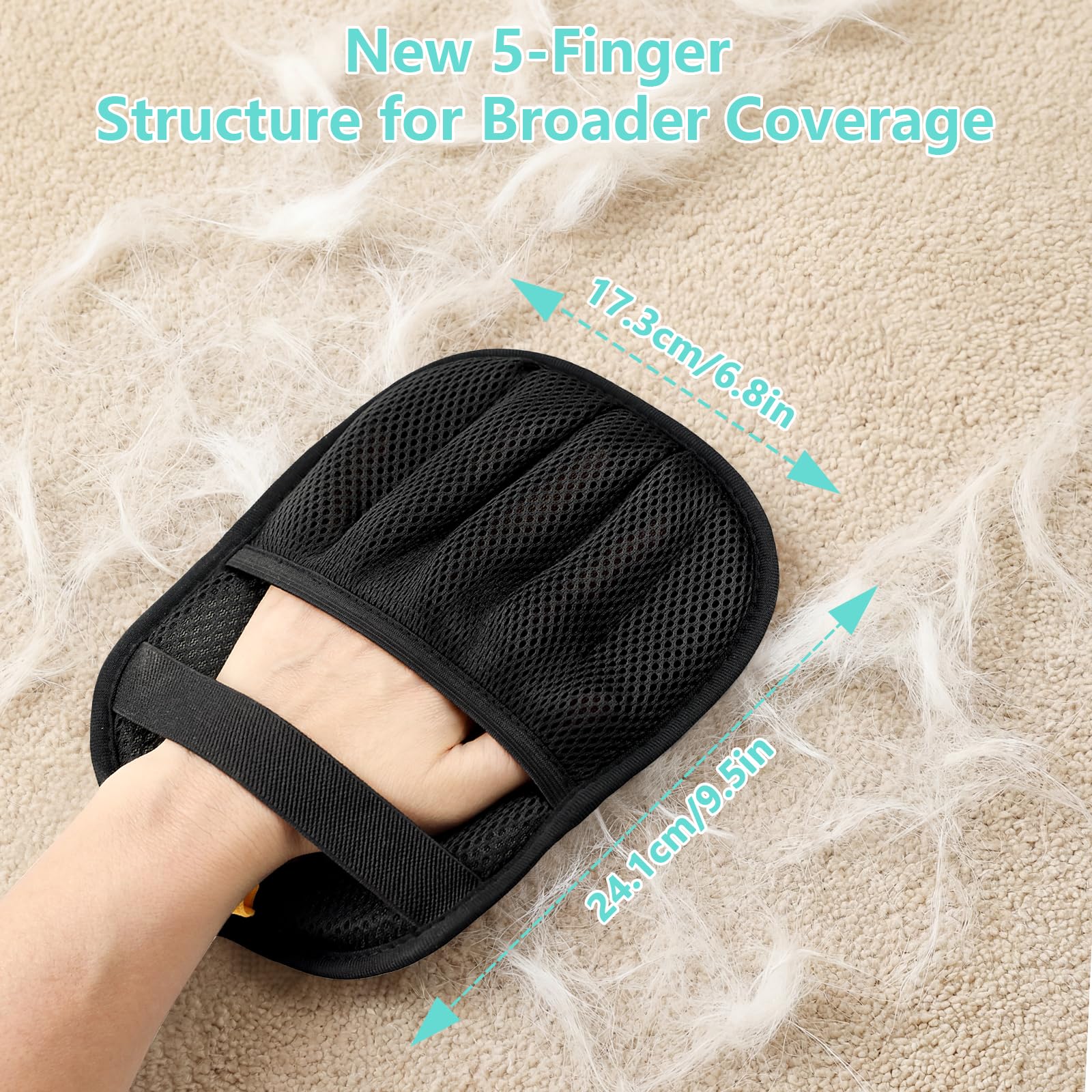 Why Does Pet Hair Stick to My Furniture? Fixes (2026) 1 EZGGHB New Upgrade Pet Hair Removal Glove for Dogs & Cats, Electrostatic Reusabl - product photo